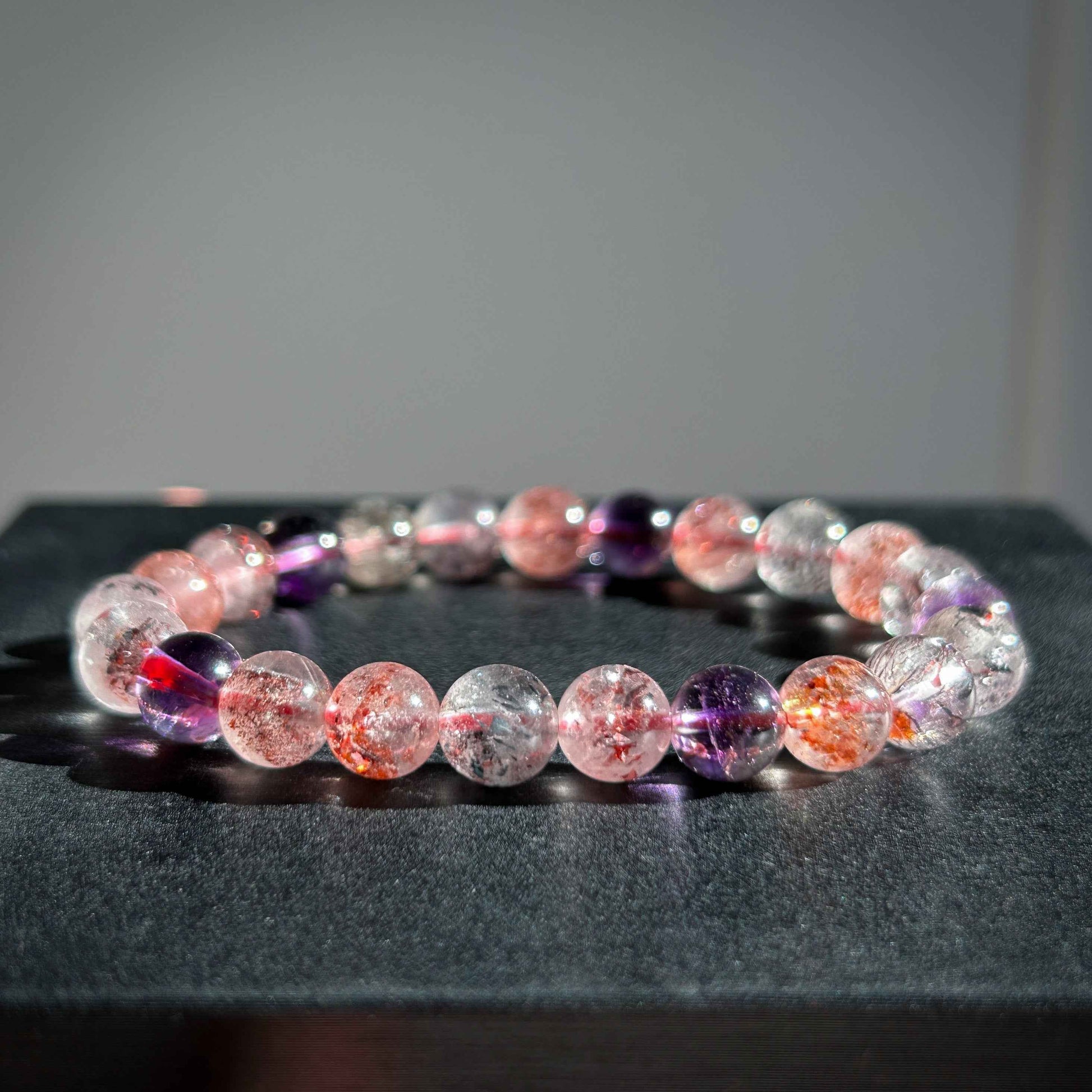 Rare Top Quality Natural Super 7 Beaded Bracelet in 8MM