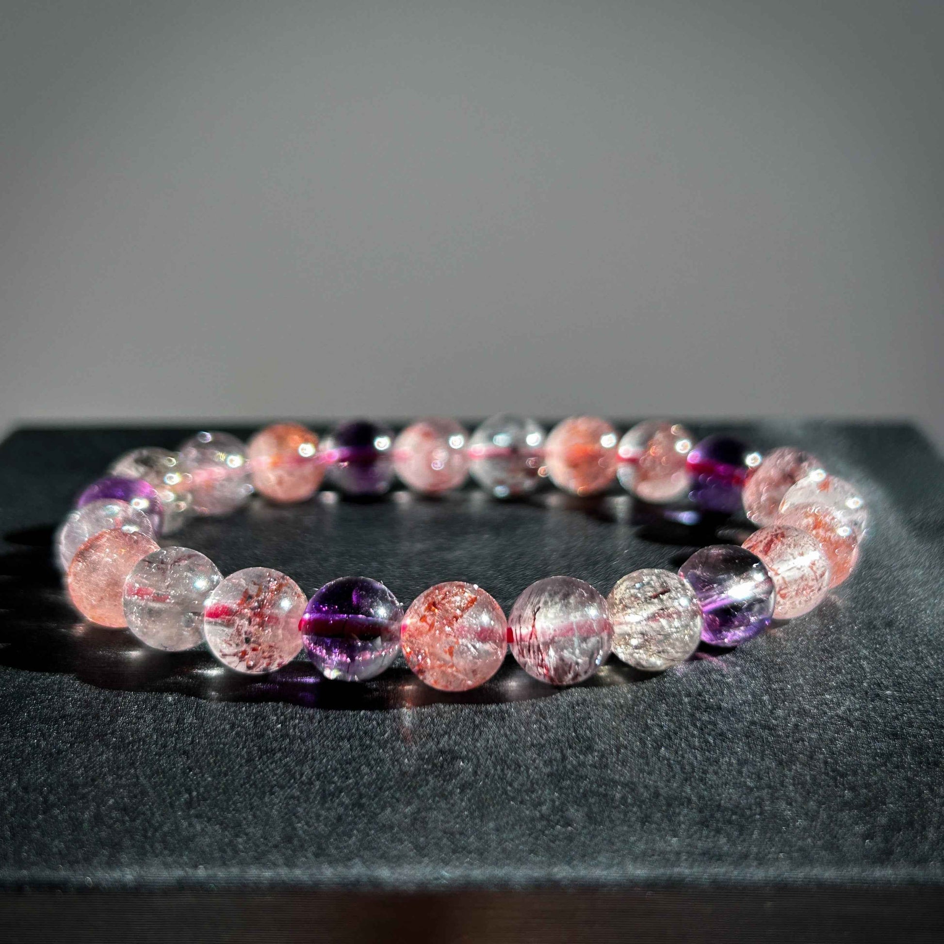 Rare Top Quality Natural Super 7 Beaded Bracelet in 8MM