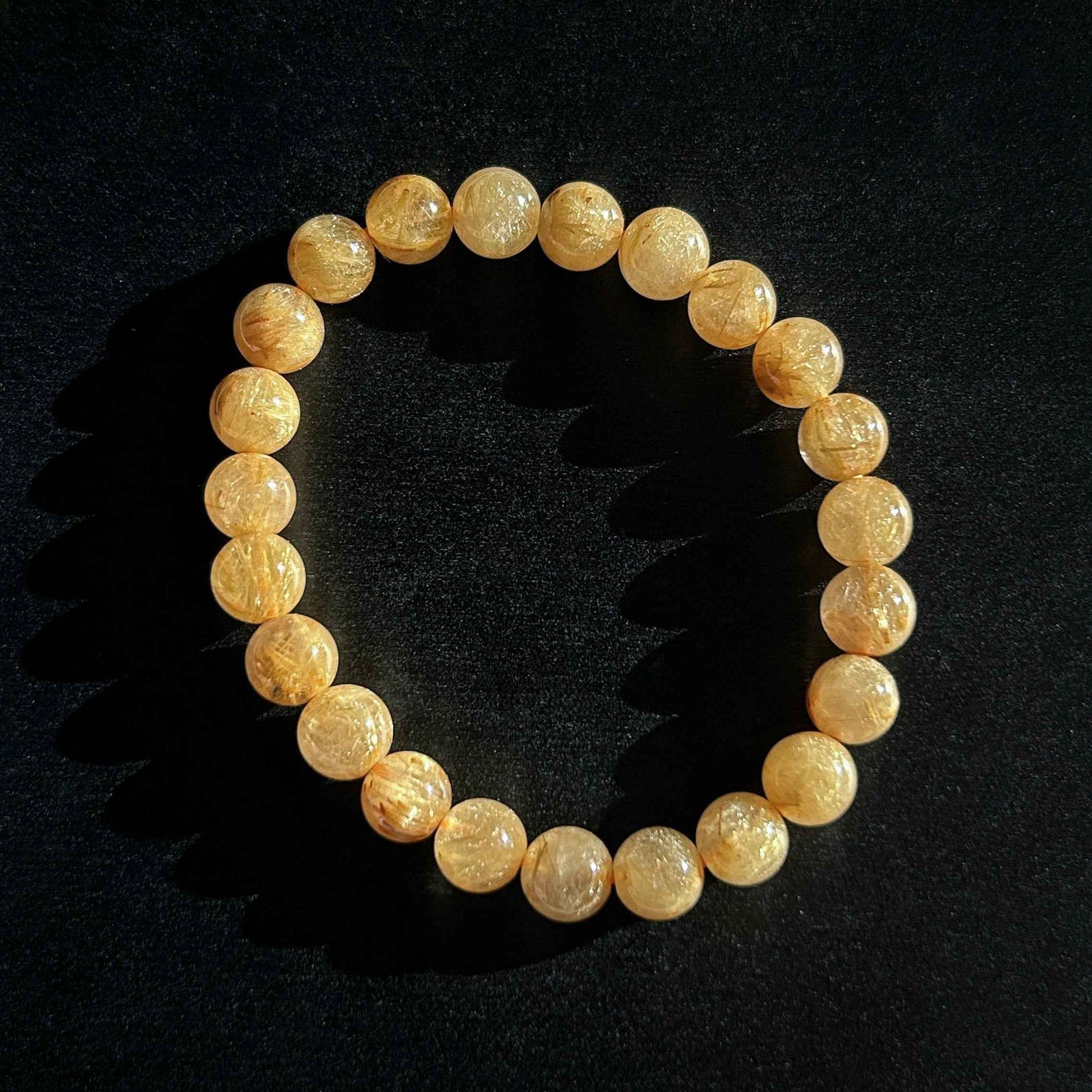 High Quality Golden Rutilated Quartz Bracelet in 8-9MM