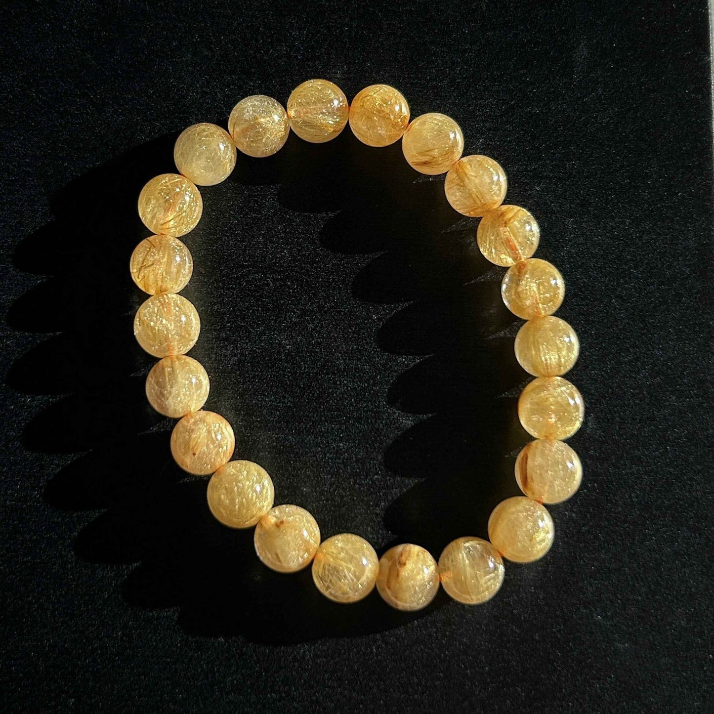 High Quality Golden Rutilated Quartz Bracelet in 8-9MM