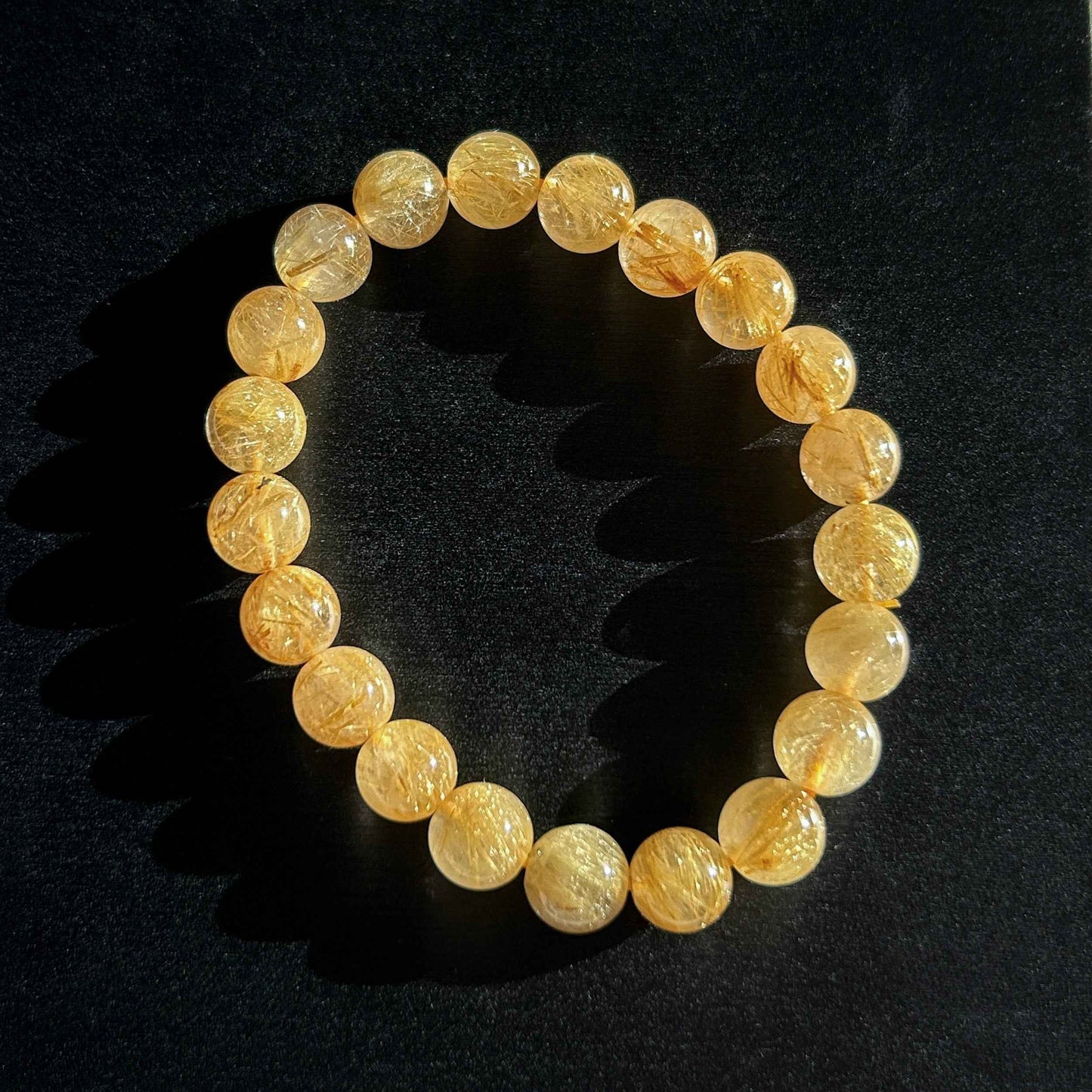 High Quality Golden Rutilated Quartz Bracelet in 8-9MM