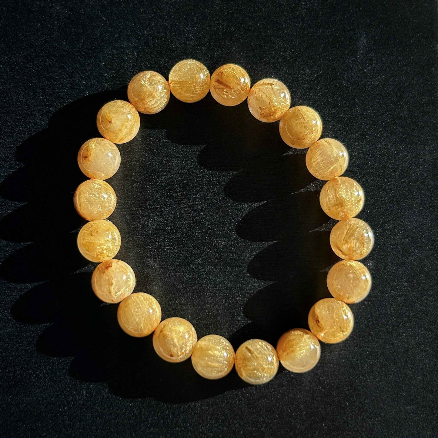 High Quality Golden Rutilated Quartz Bracelet in 8-9MM