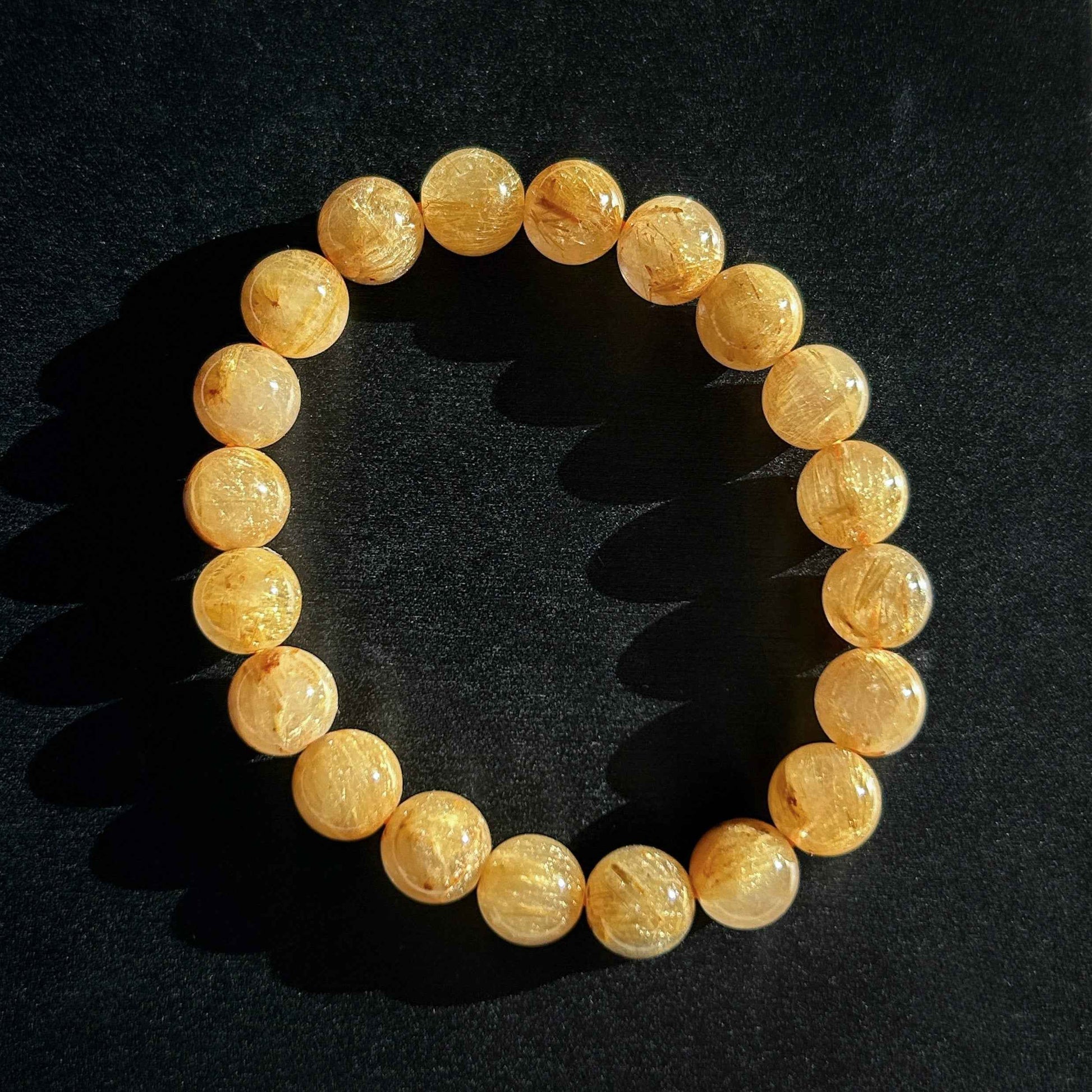 High Quality Golden Rutilated Quartz Bracelet in 8-9MM