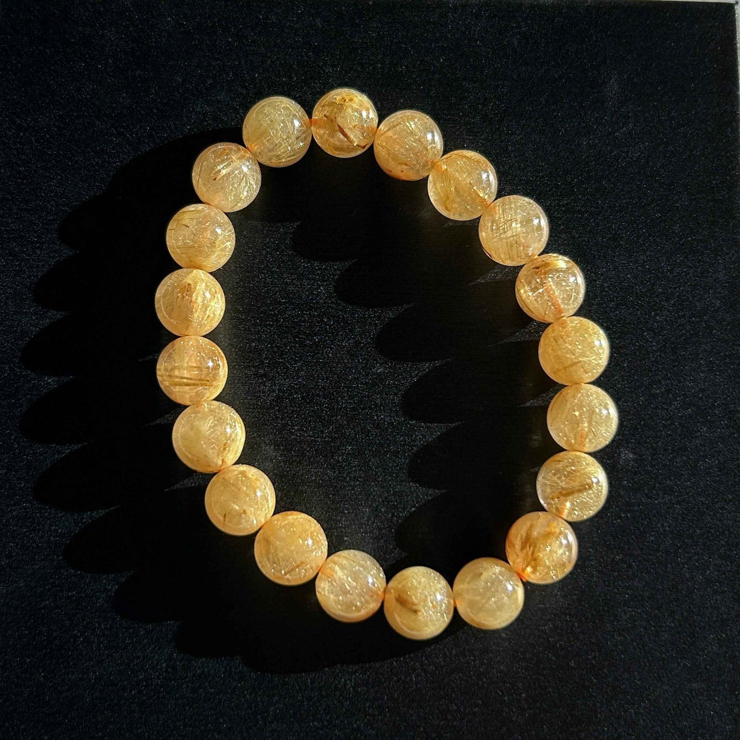 High Quality Golden Rutilated Quartz Bracelet in 8-9MM