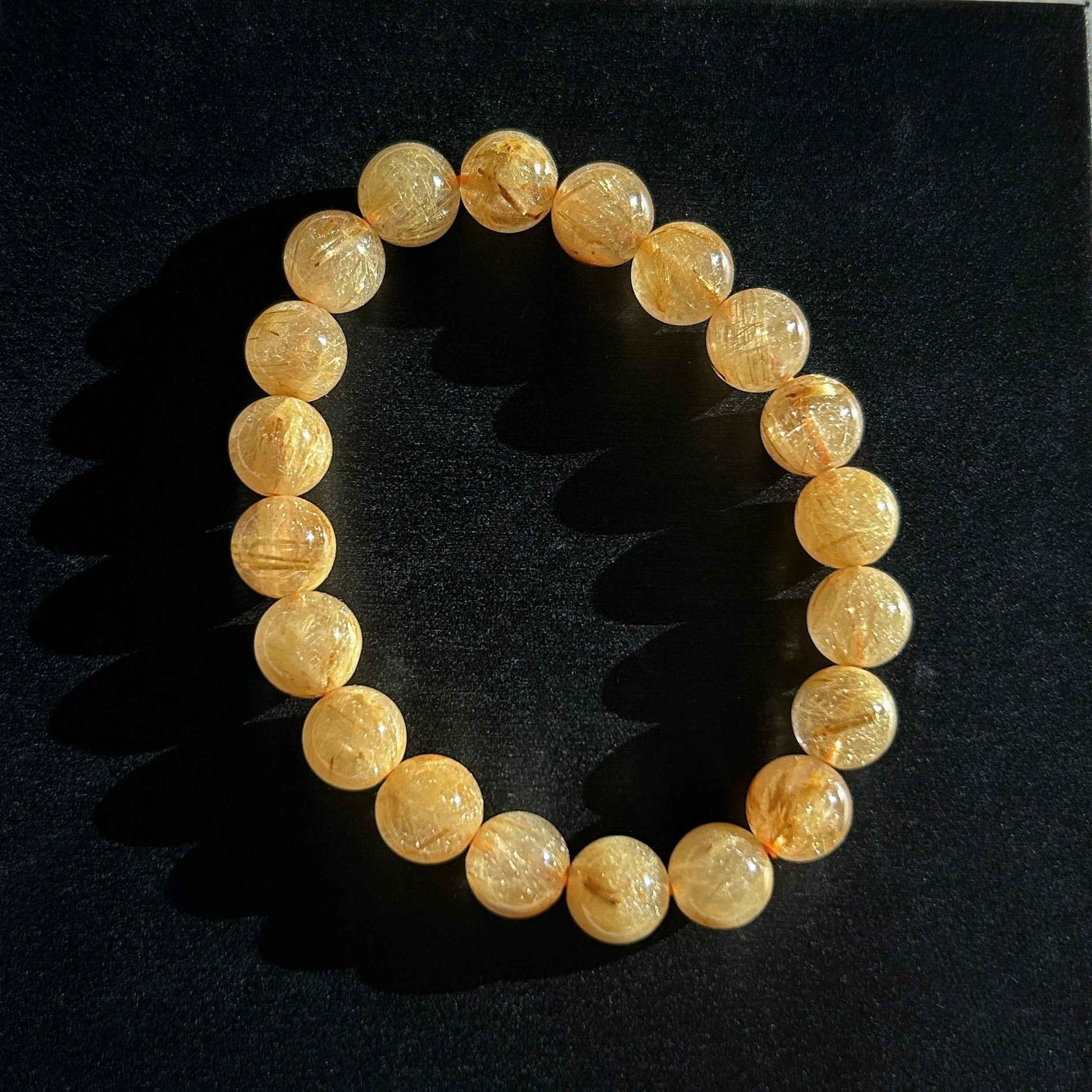 High Quality Golden Rutilated Quartz Bracelet in 8-9MM