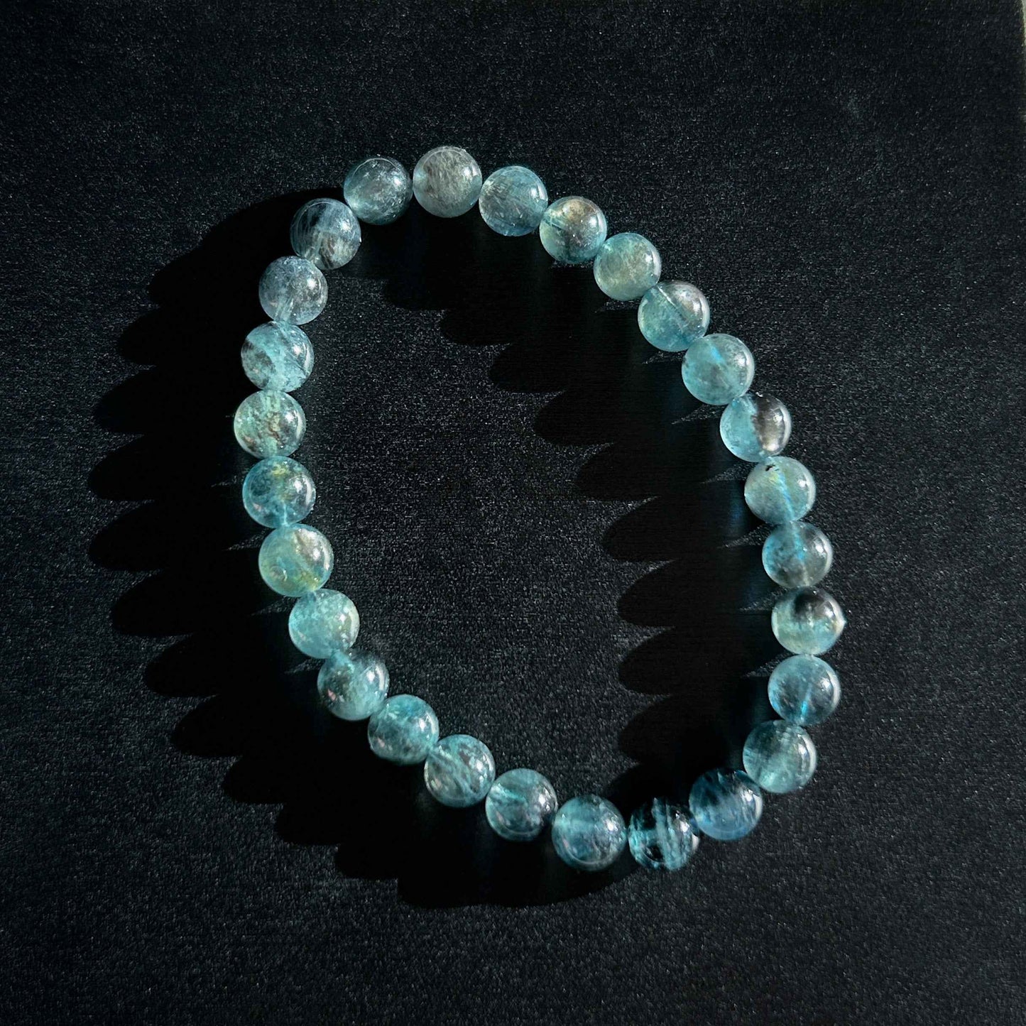 High Quality Rare Starry Devil Blue Aquamarine Bracelet in 7-9MM