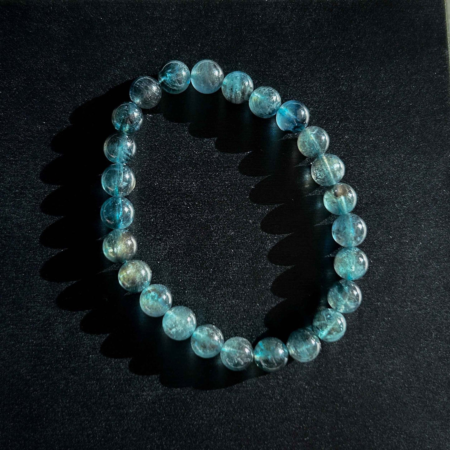 High Quality Rare Starry Devil Blue Aquamarine Bracelet in 7-9MM