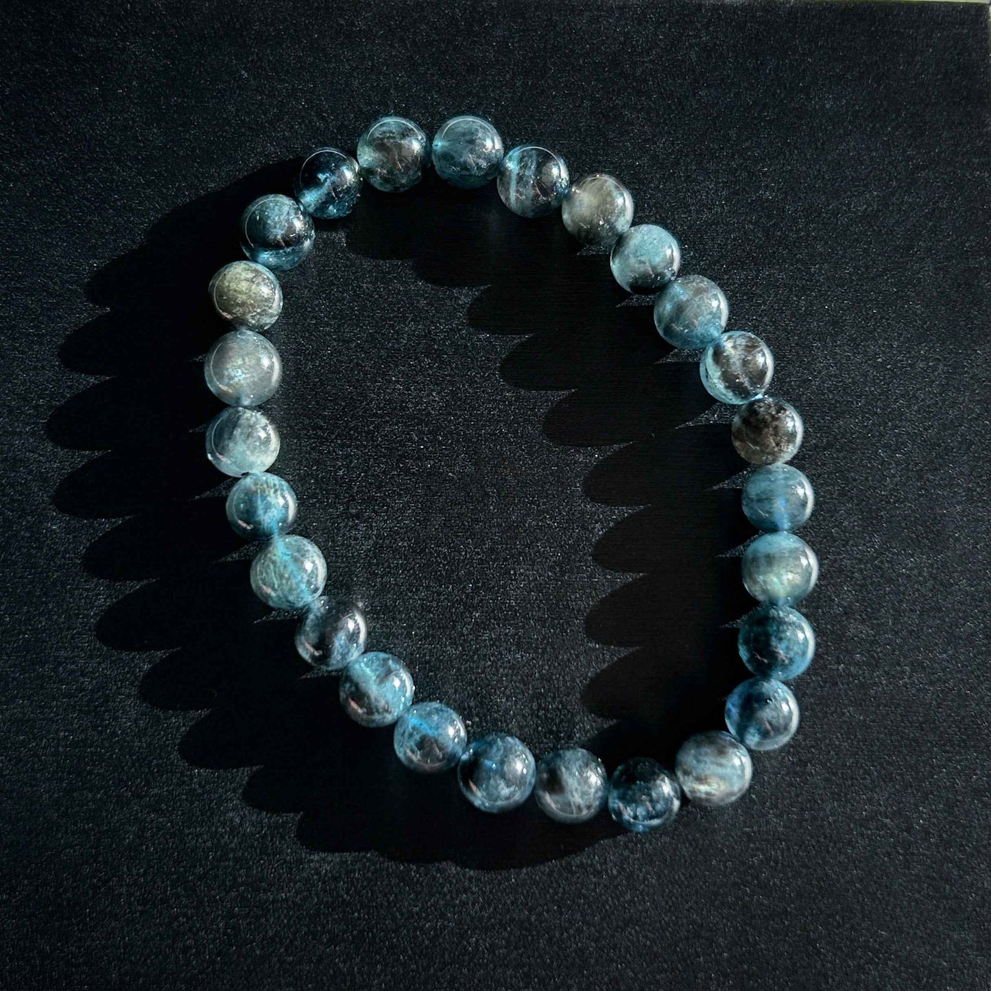 High Quality Rare Starry Devil Blue Aquamarine Bracelet in 7-9MM