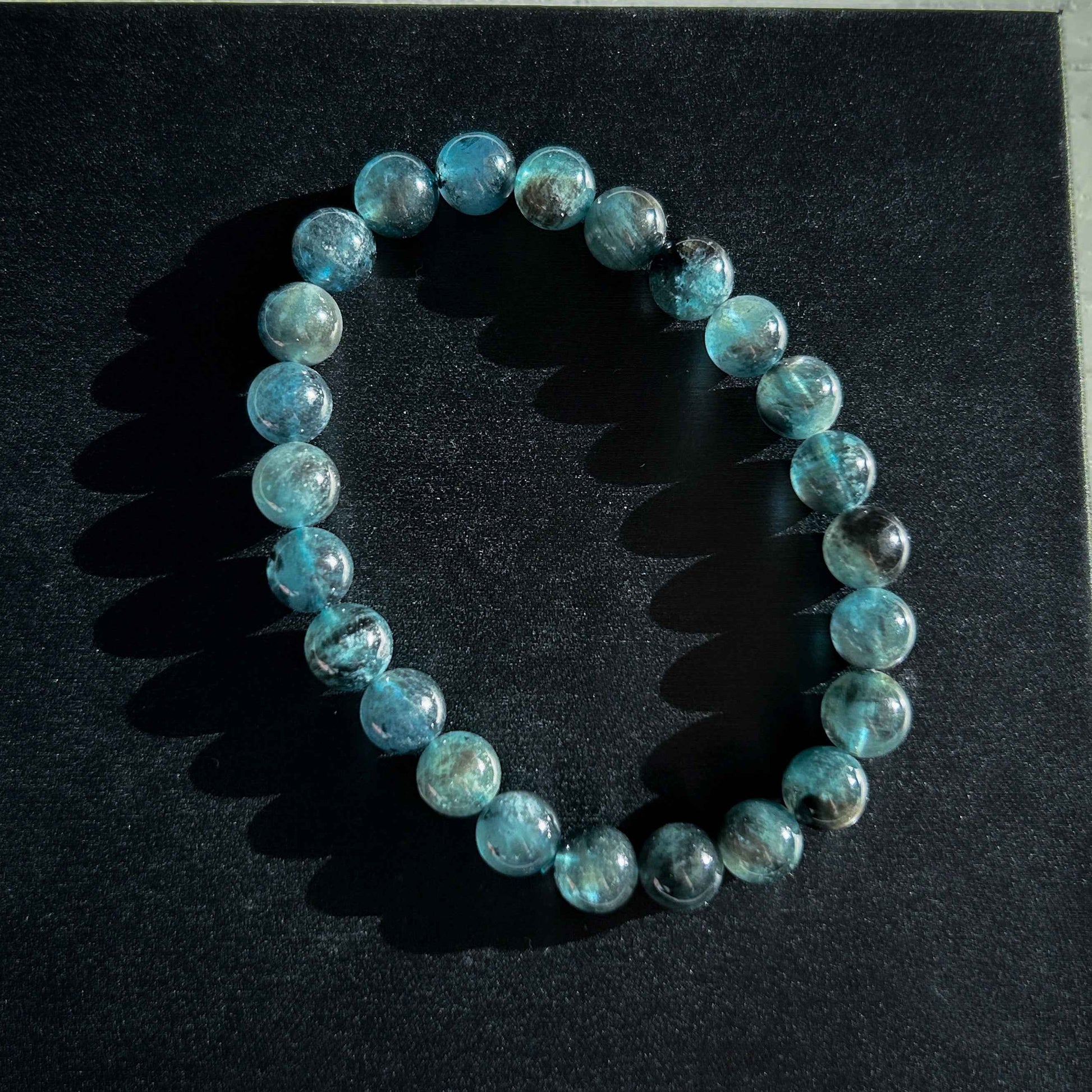 High Quality Rare Starry Devil Blue Aquamarine Bracelet in 7-9MM