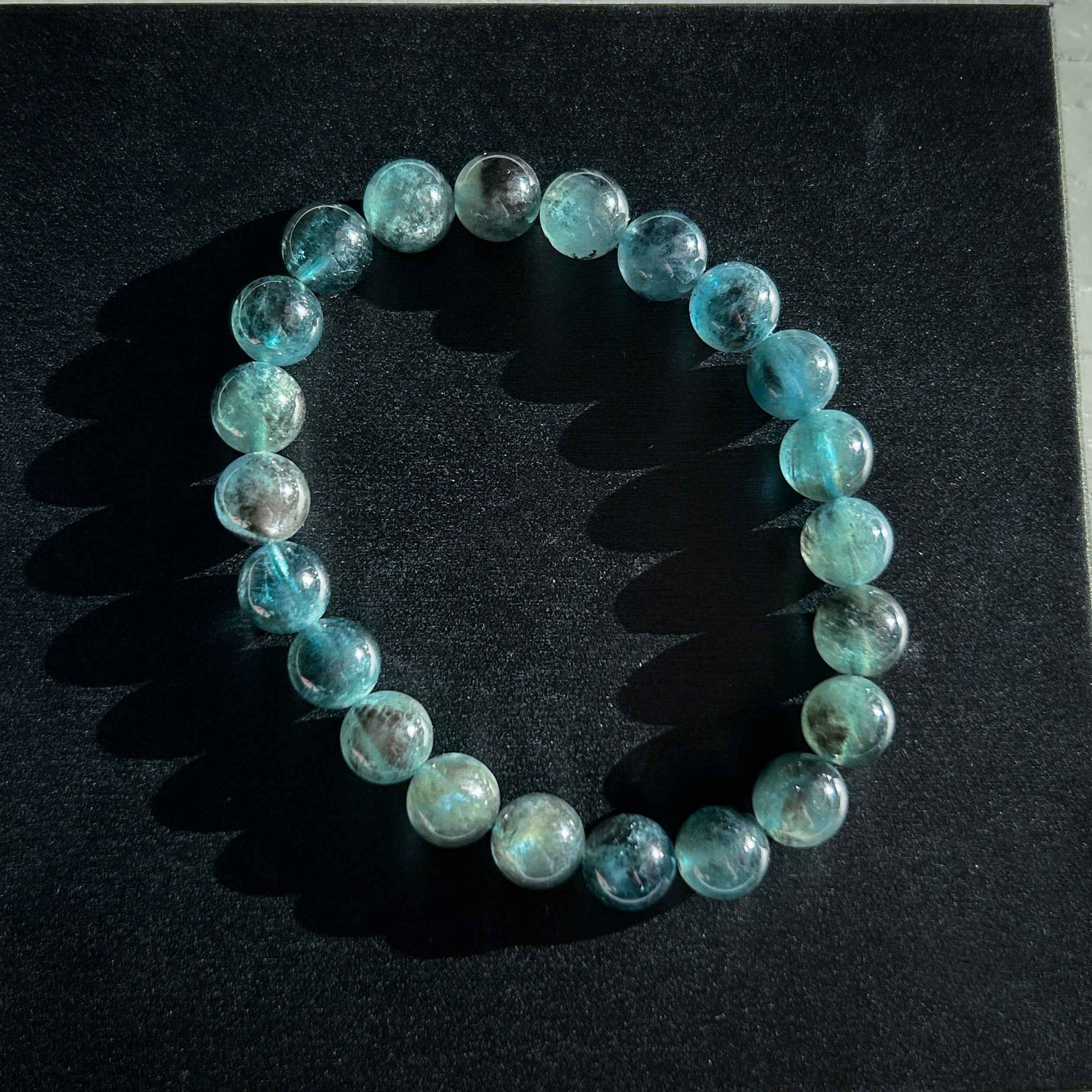High Quality Rare Starry Devil Blue Aquamarine Bracelet in 7-9MM