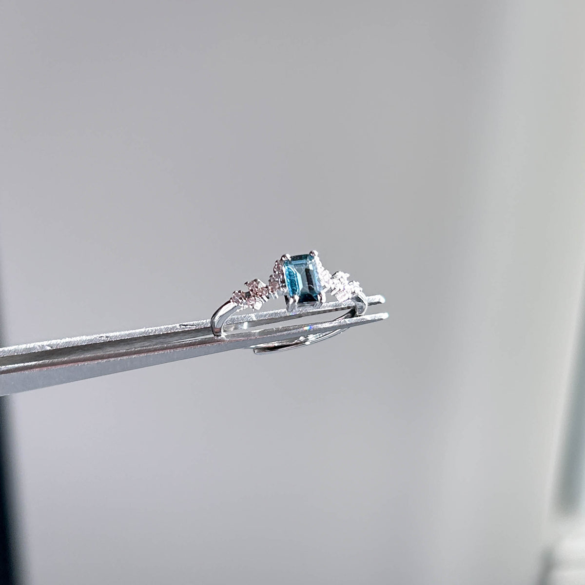 Topaz London Blue Adjustable Silver Ring