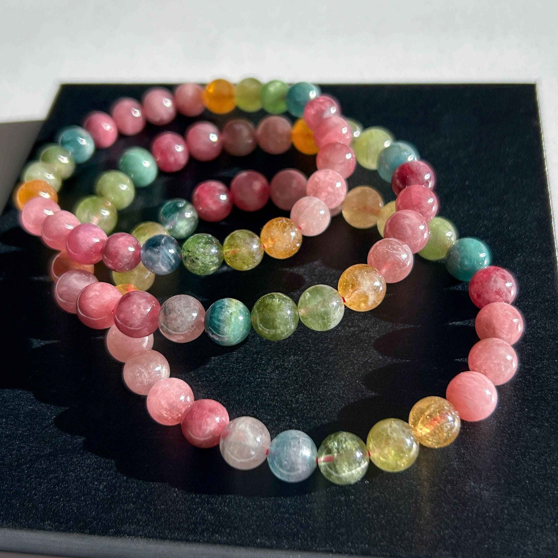 High Quality Rainbow Tourmaline Bracelet in 7MM