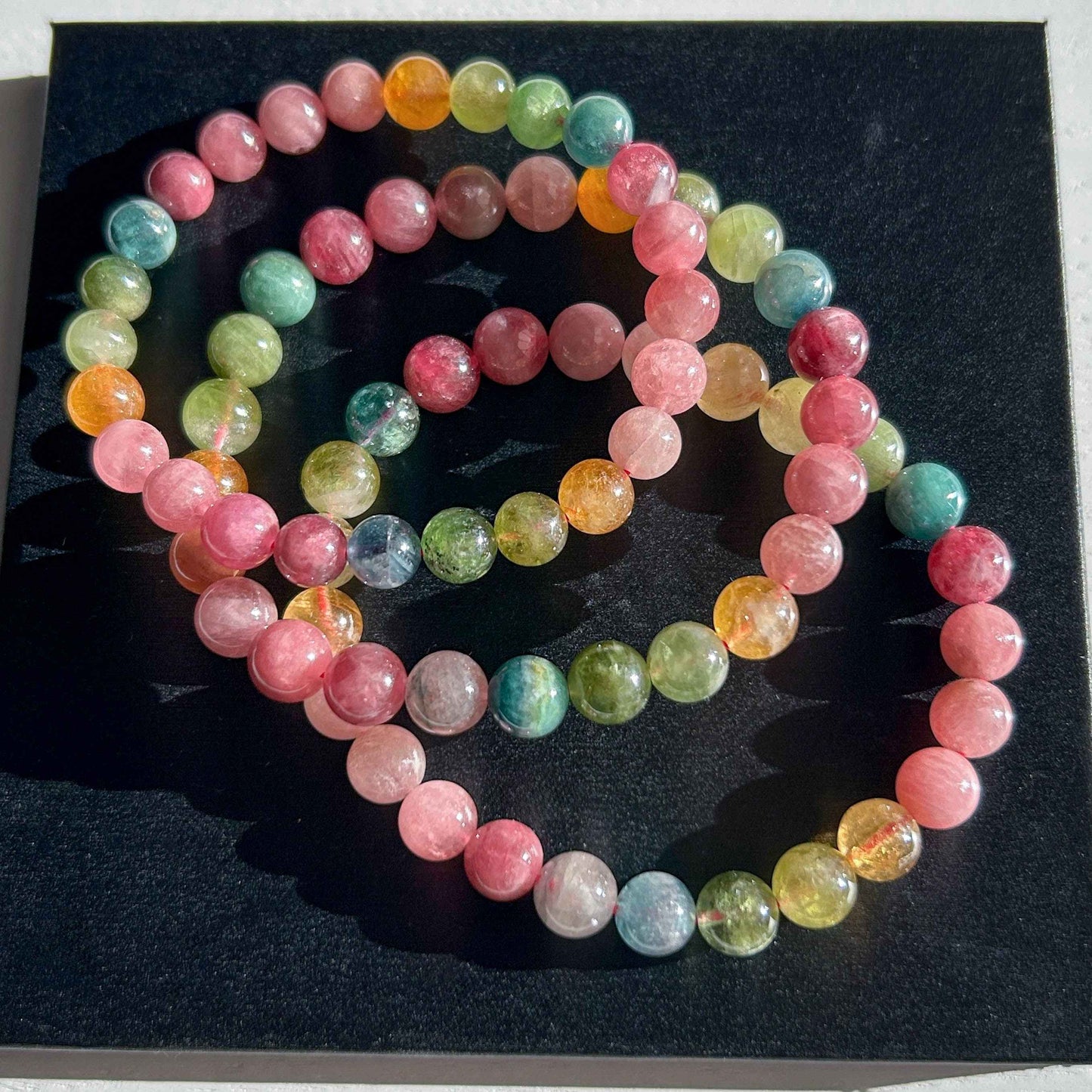 High Quality Rainbow Tourmaline Bracelet in 7MM
