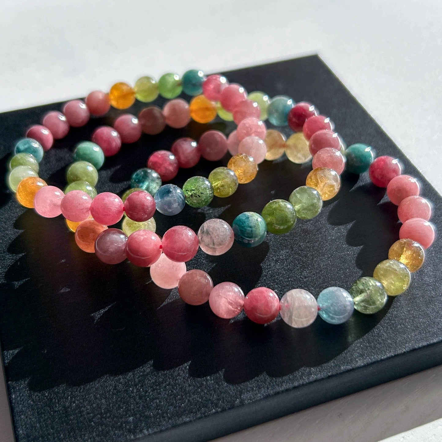 High Quality Rainbow Tourmaline Bracelet in 7MM