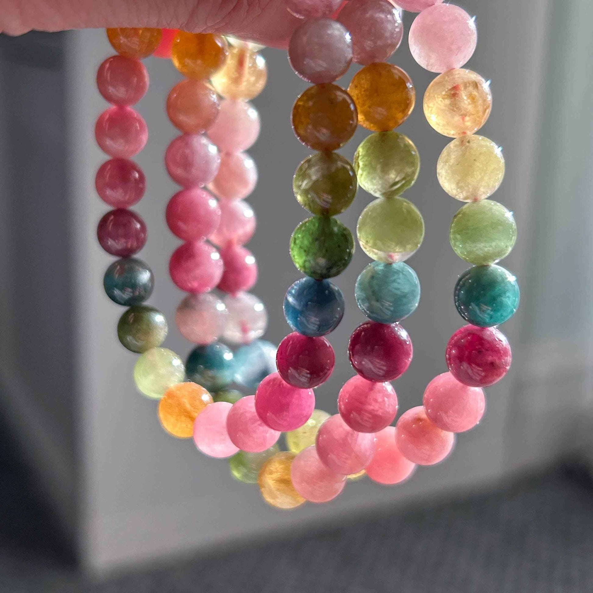 High Quality Rainbow Tourmaline Bracelet in 7MM