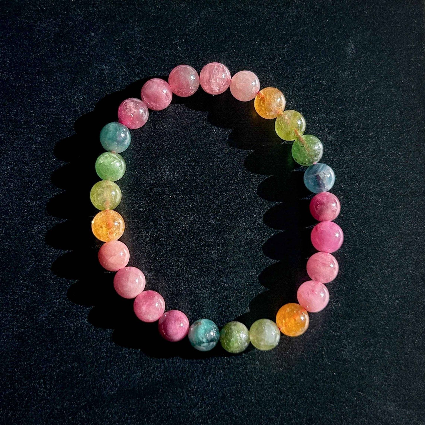 High Quality Rainbow Tourmaline Bracelet in 7MM