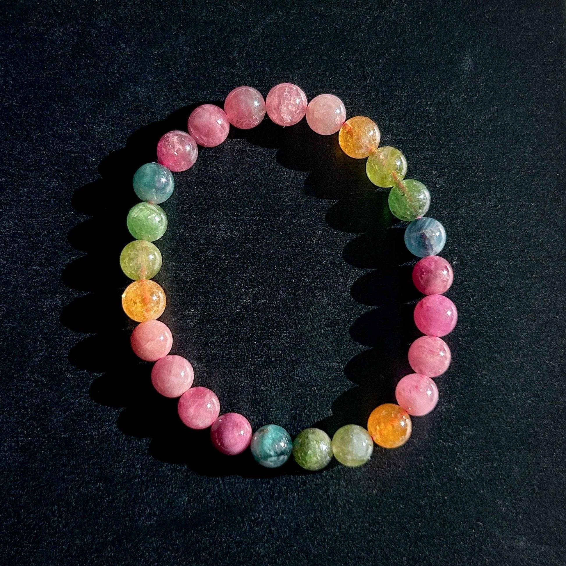 High Quality Rainbow Tourmaline Bracelet in 7MM