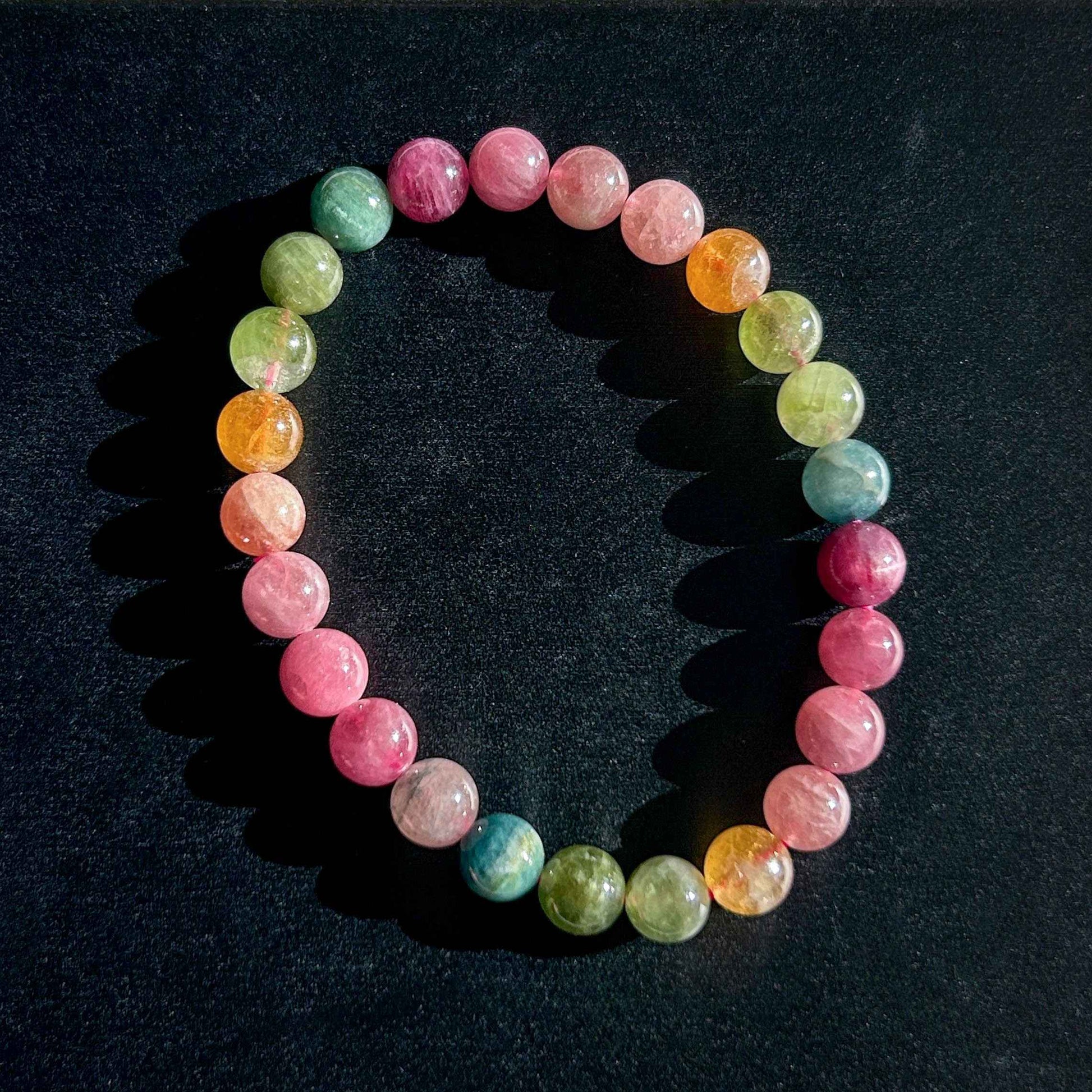 High Quality Rainbow Tourmaline Bracelet in 7MM