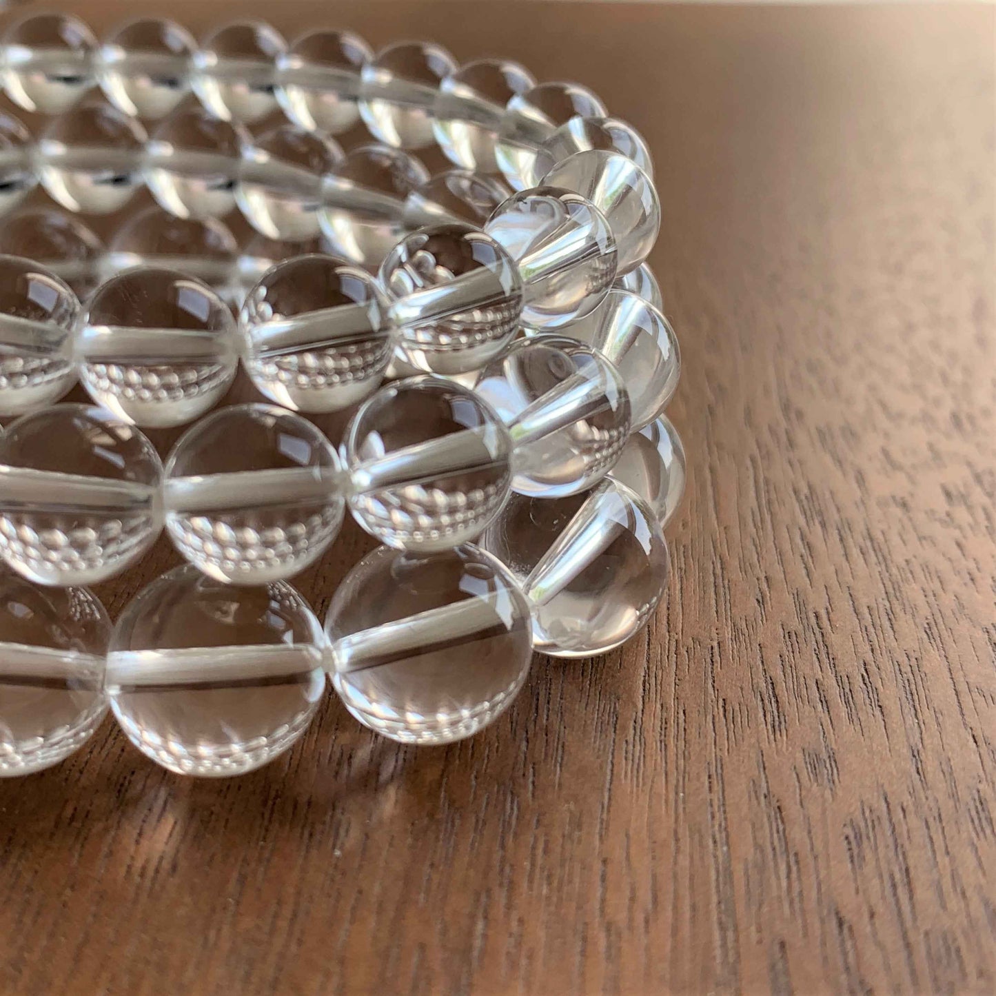 Natural Clear Quartz Bracelet in 6 to 12MM | Birthstone of April