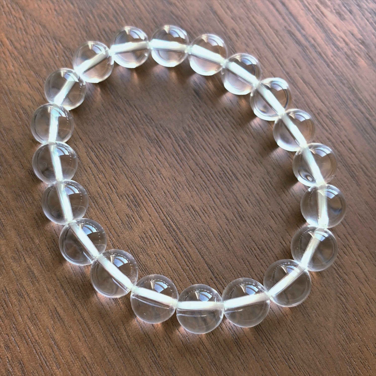 Natural Clear Quartz Bracelet in 6 to 12MM | Birthstone of April