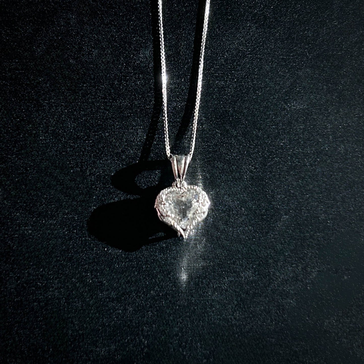 Clear Quartz Small Silver Pendant (chain excluded)