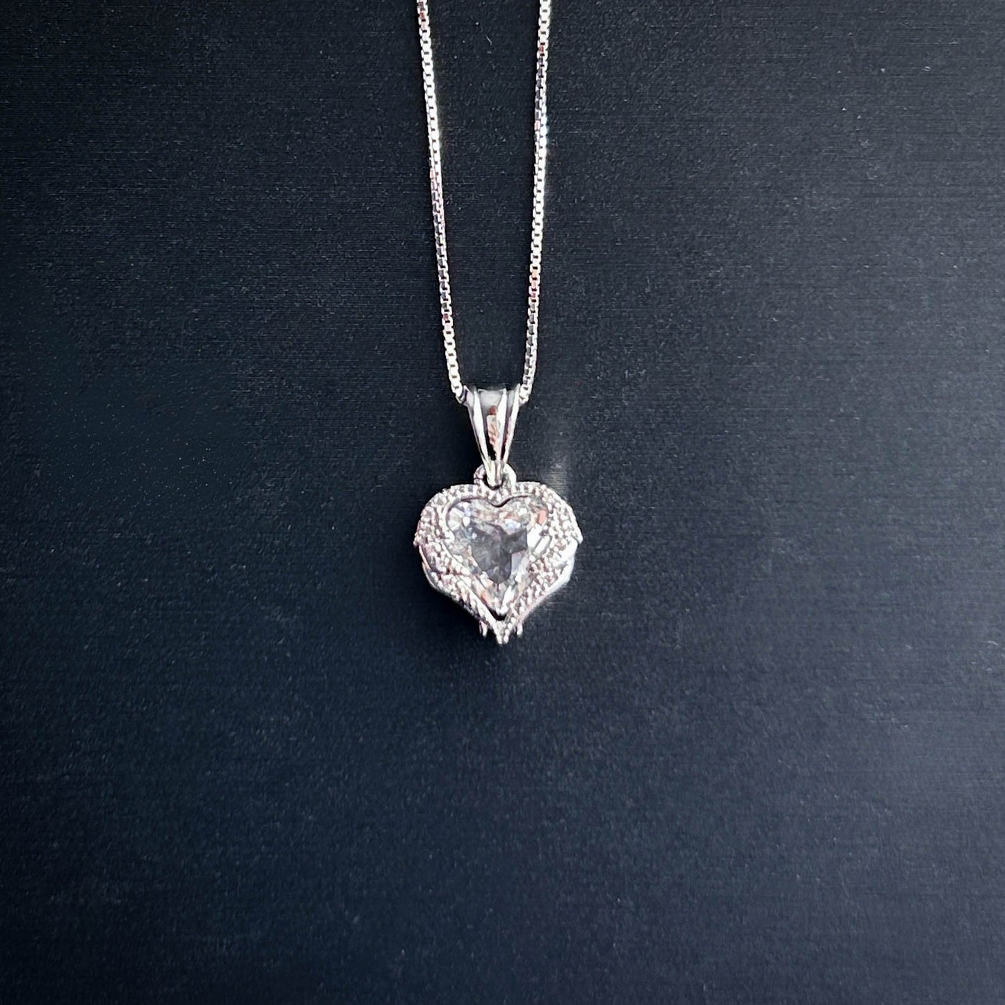 Clear Quartz Small Silver Pendant (chain excluded)