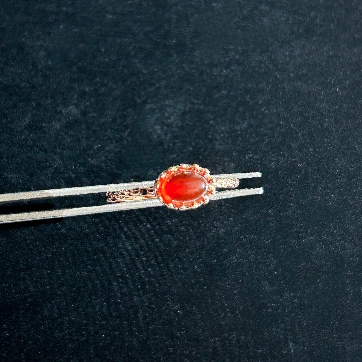 Red Agate Adjustable Rose Gold Ring