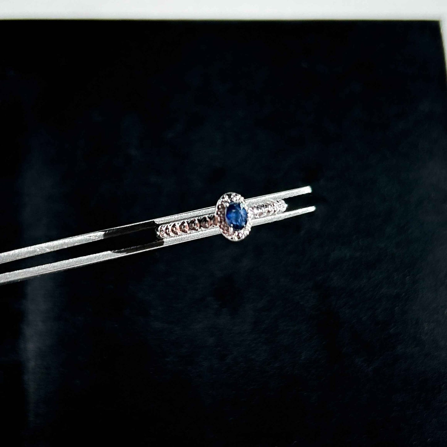 Rare Oval Sapphire Adjustable Silver Ring