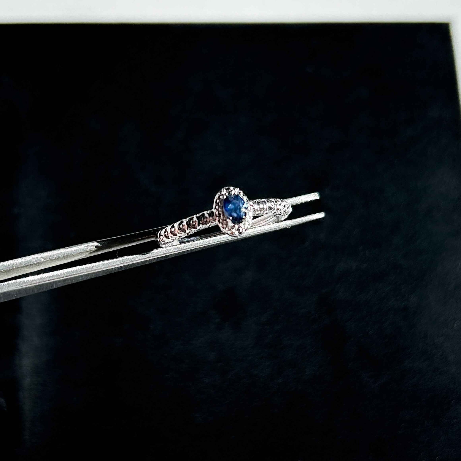 Rare Oval Sapphire Adjustable Silver Ring