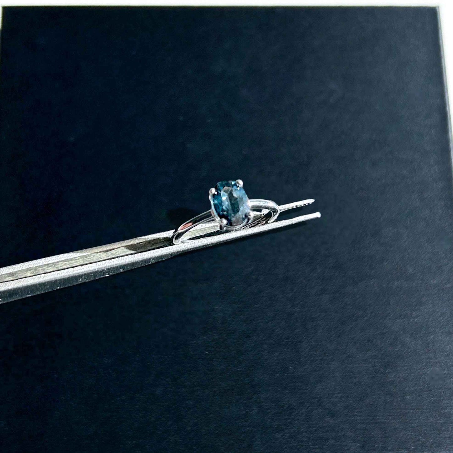 Topaz London Blue Adjustable Silver Ring