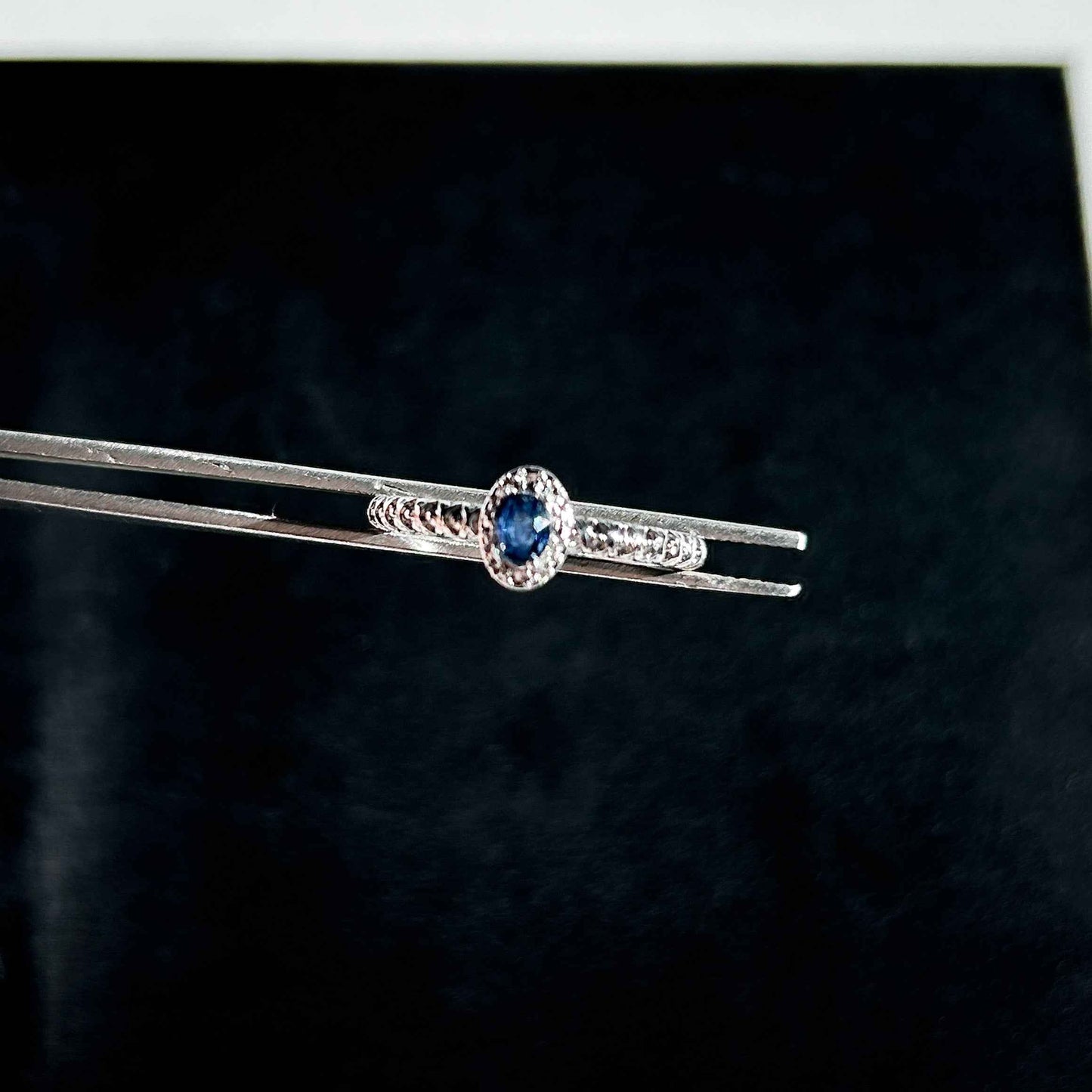 Rare Oval Sapphire Adjustable Silver Ring