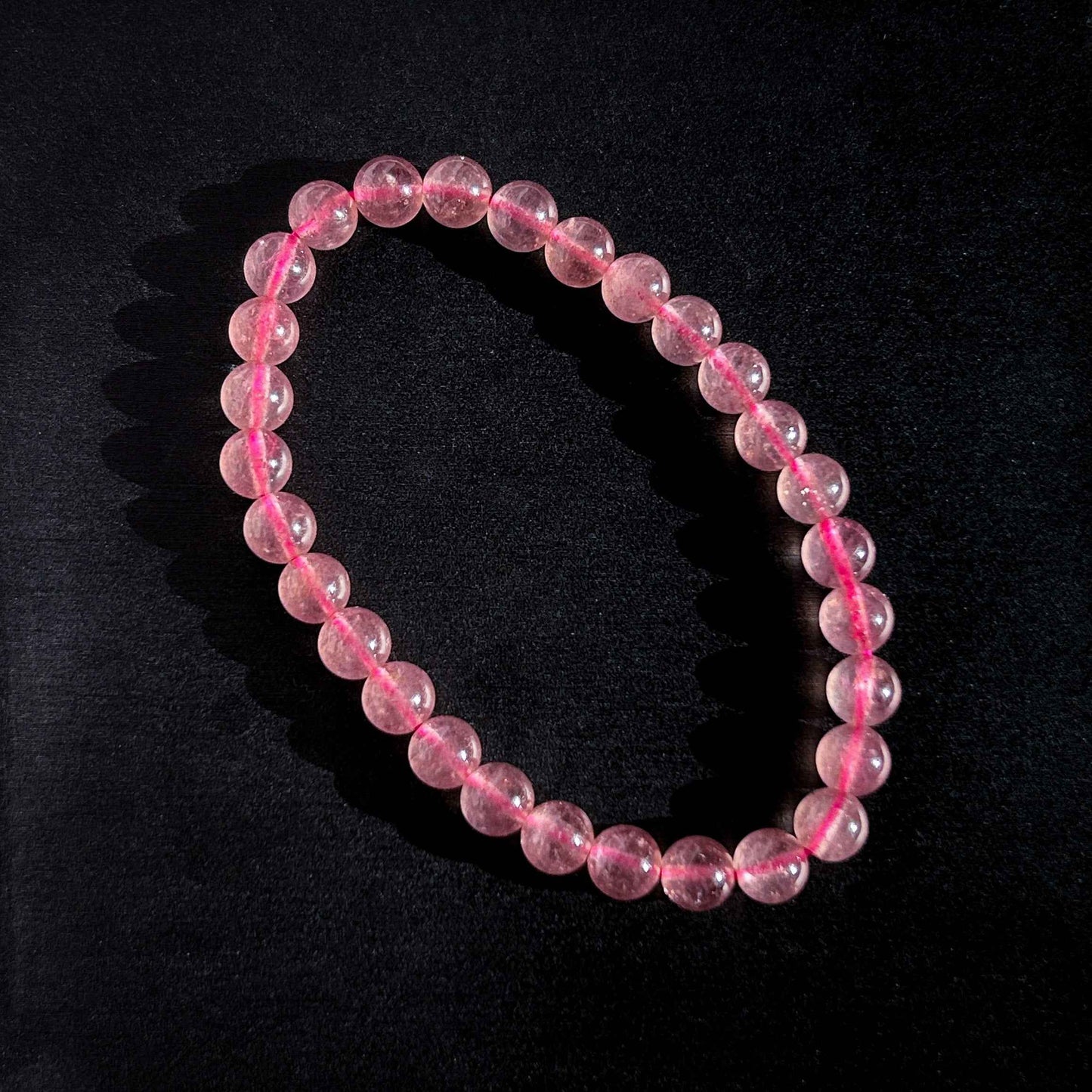 Strawberry Quartz Bracelet in 6 to 10MM