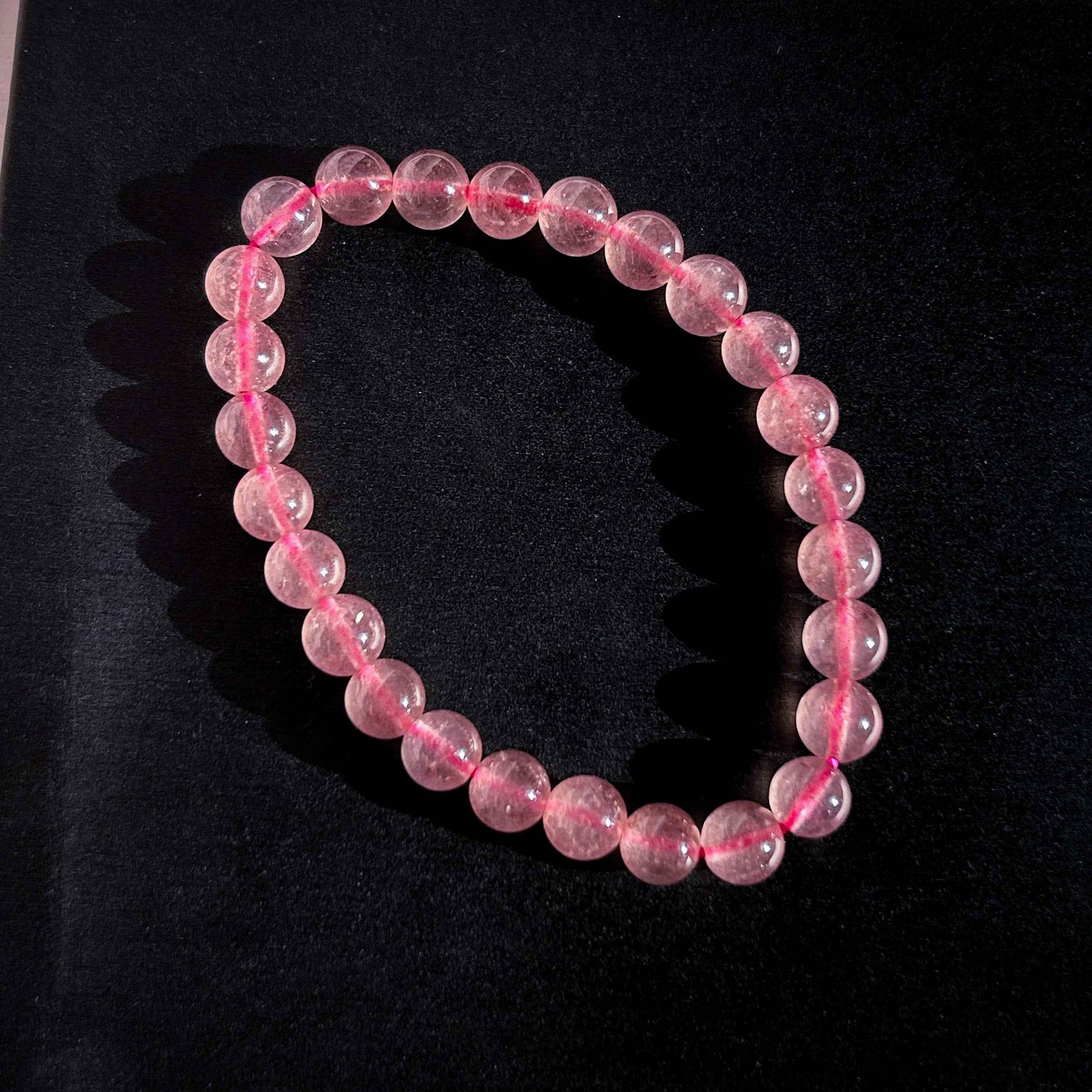 Strawberry Quartz Bracelet in 6 to 10MM