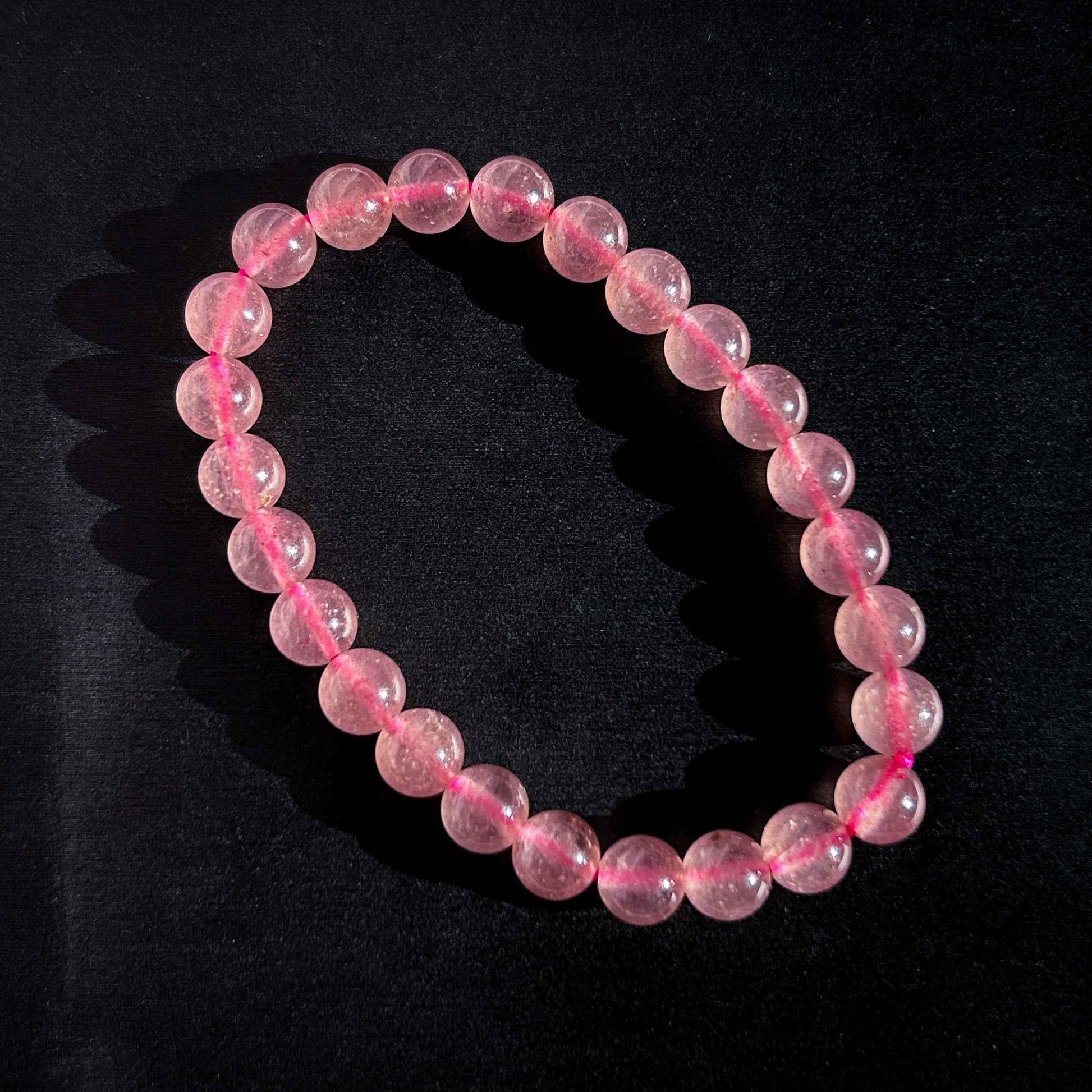 Strawberry Quartz Bracelet in 6 to 10MM