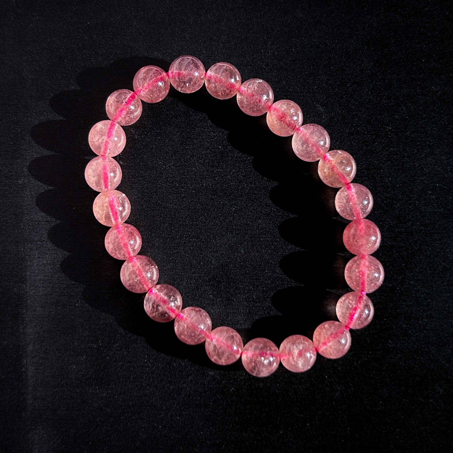 Strawberry Quartz Bracelet in 6 to 10MM