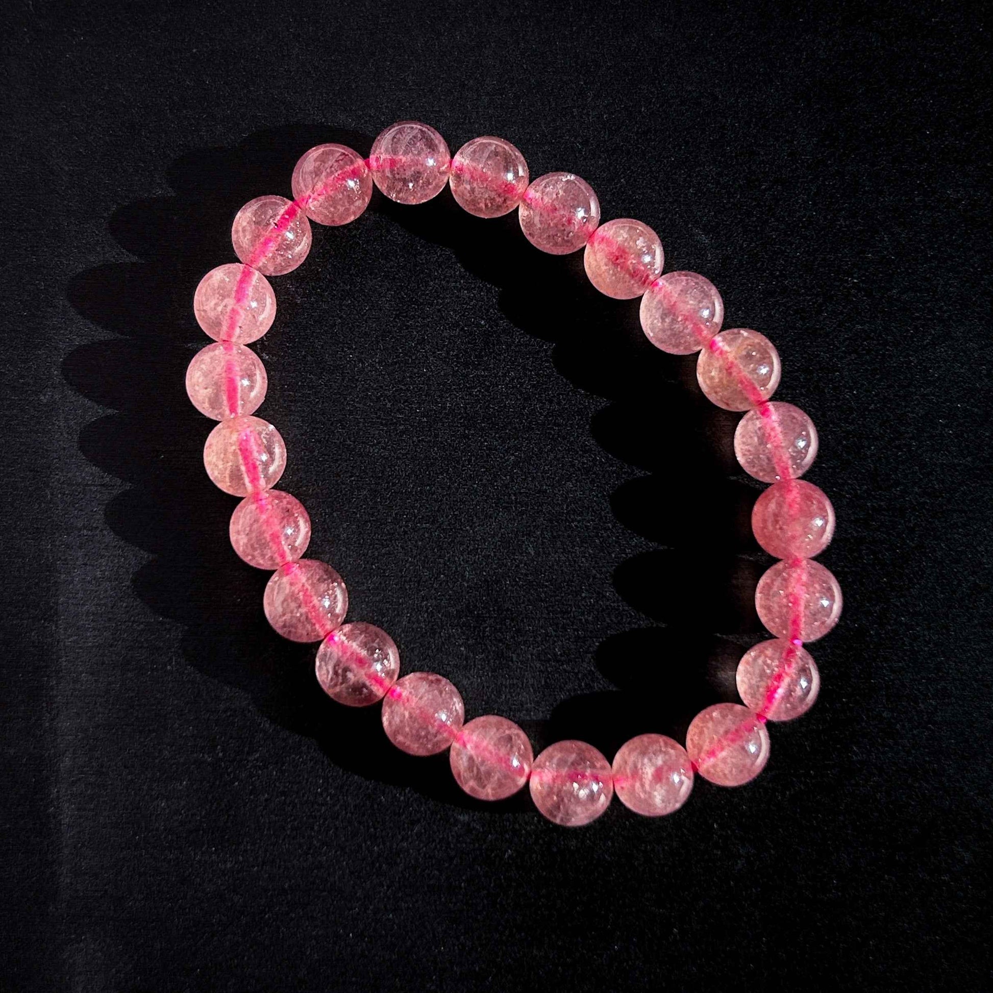 Strawberry Quartz Bracelet in 6 to 10MM