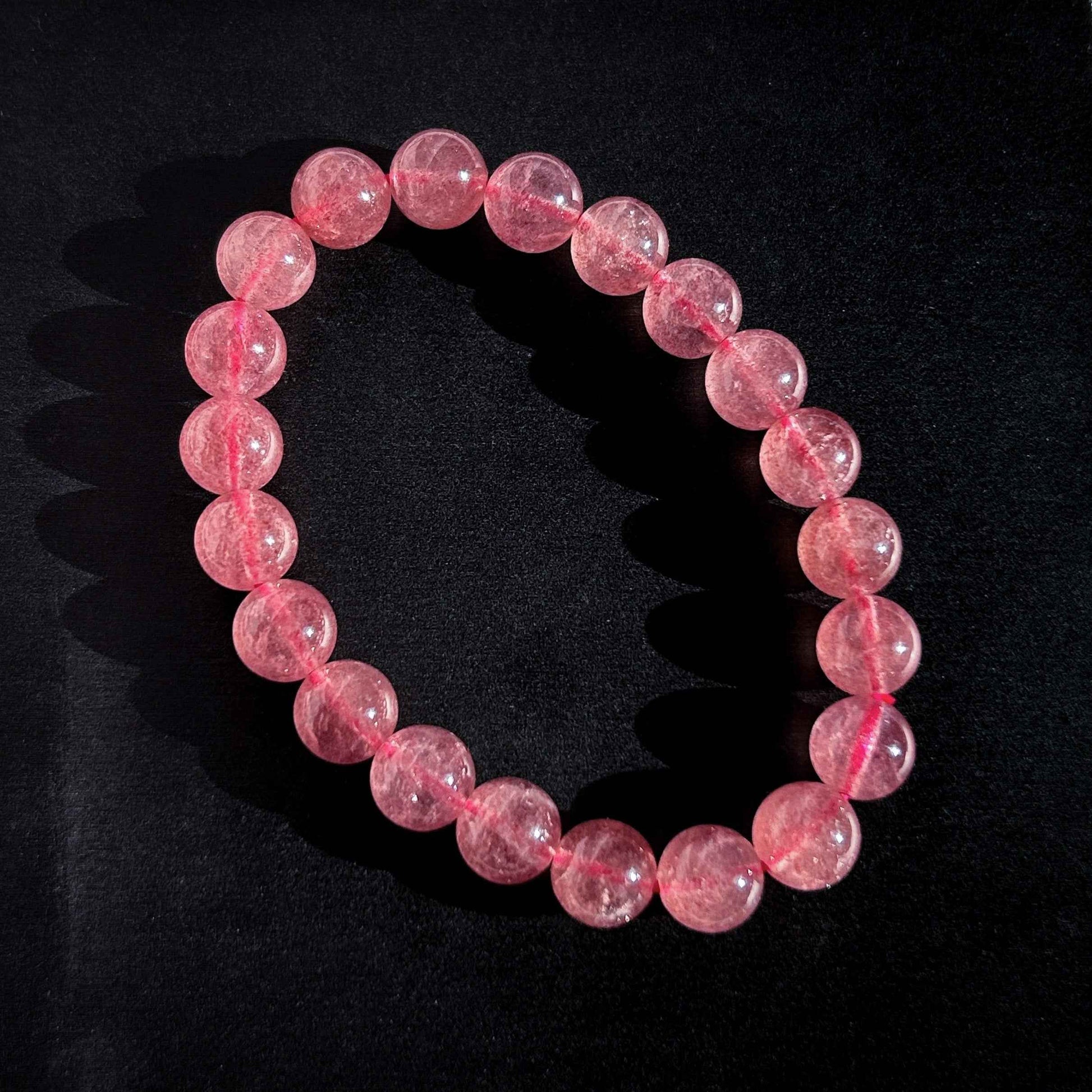 Strawberry Quartz Bracelet in 6 to 10MM