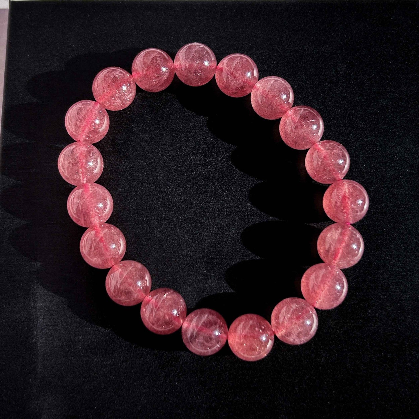 Strawberry Quartz Bracelet in 6 to 10MM