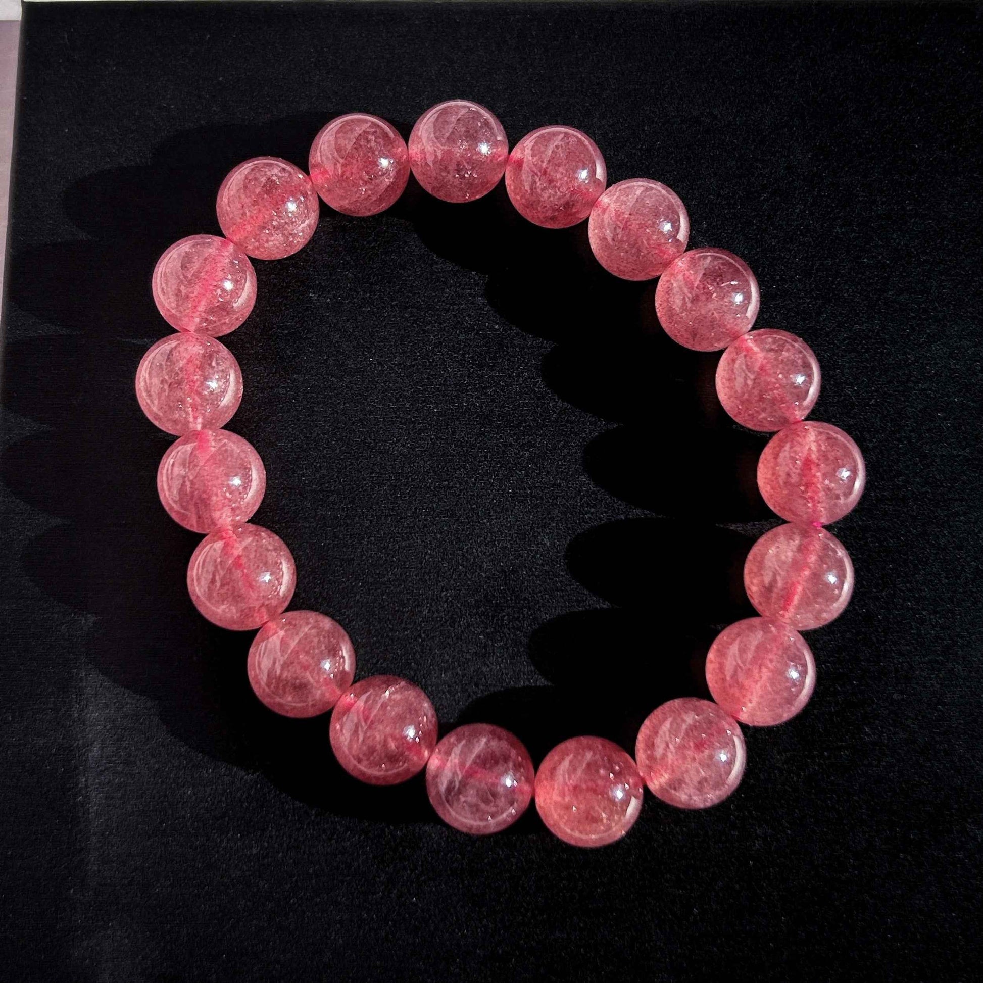 Strawberry Quartz Bracelet in 6 to 10MM