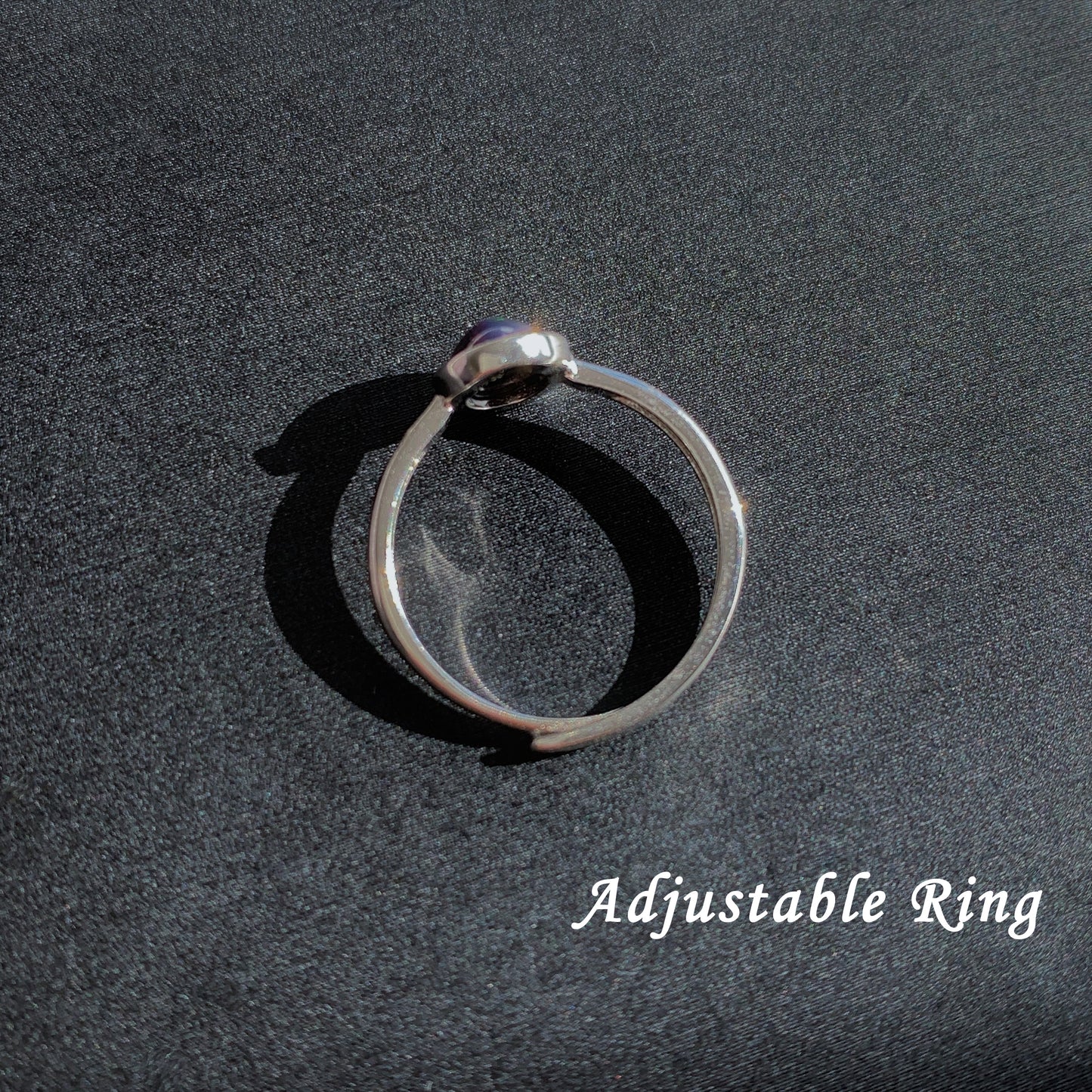 Pink Topaz Adjustable Rose Gold Ring with Zircon