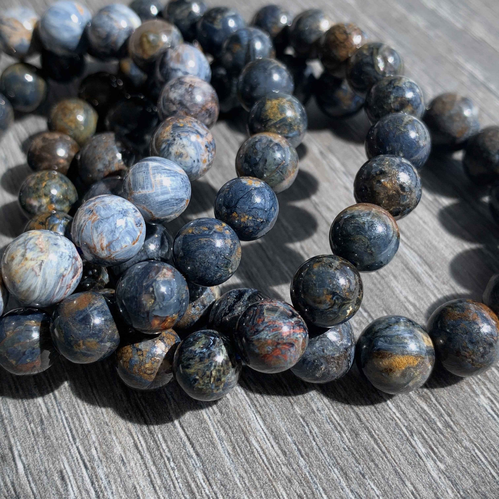 Rare Blue Pietersite Bracelet in 8 to 10MM