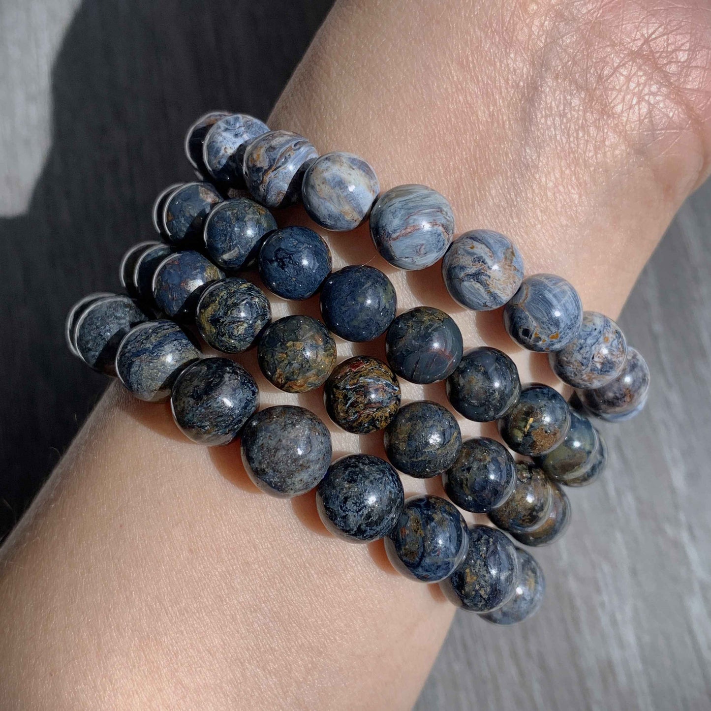 Rare Blue Pietersite Bracelet in 8 to 10MM