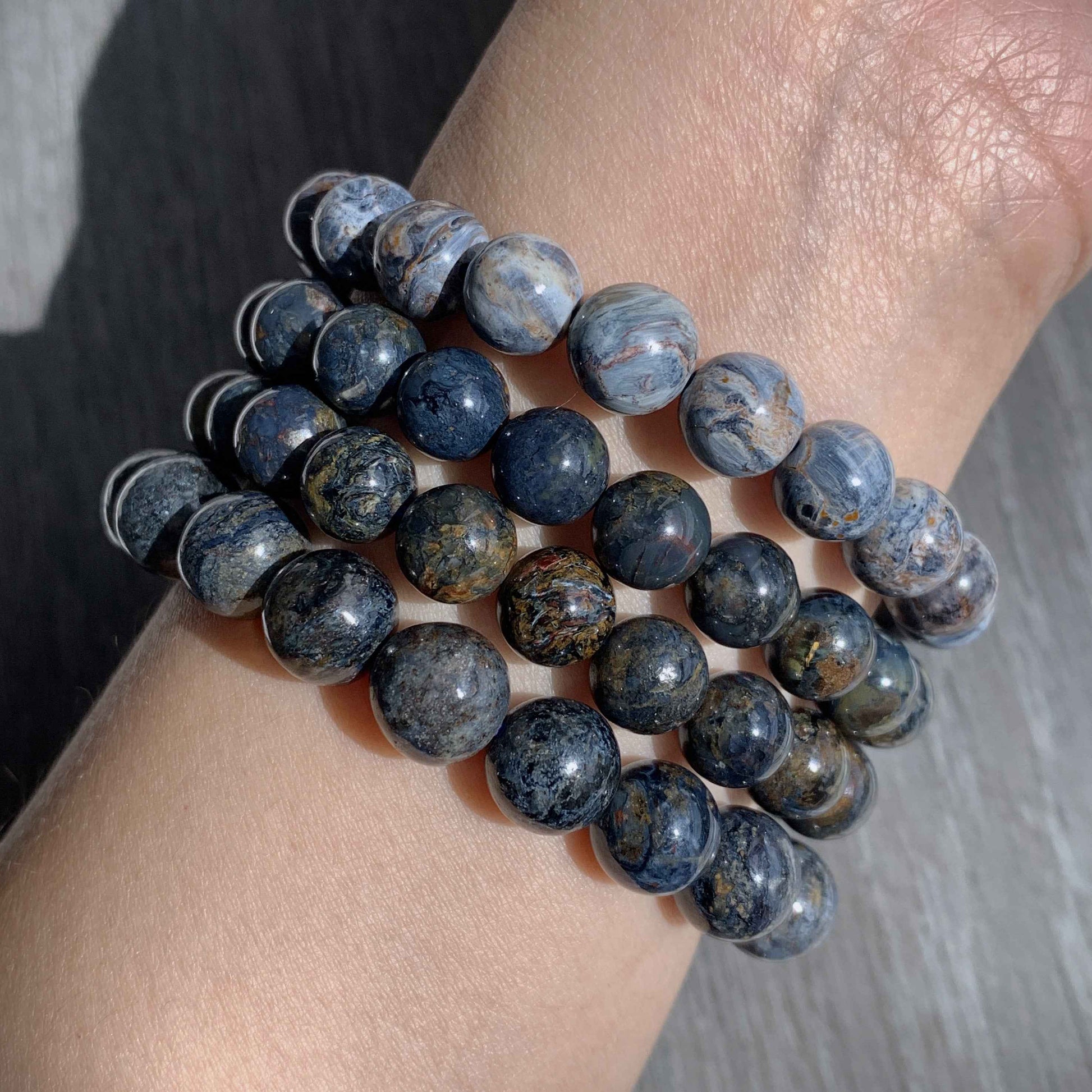 Rare Blue Pietersite Bracelet in 8 to 10MM