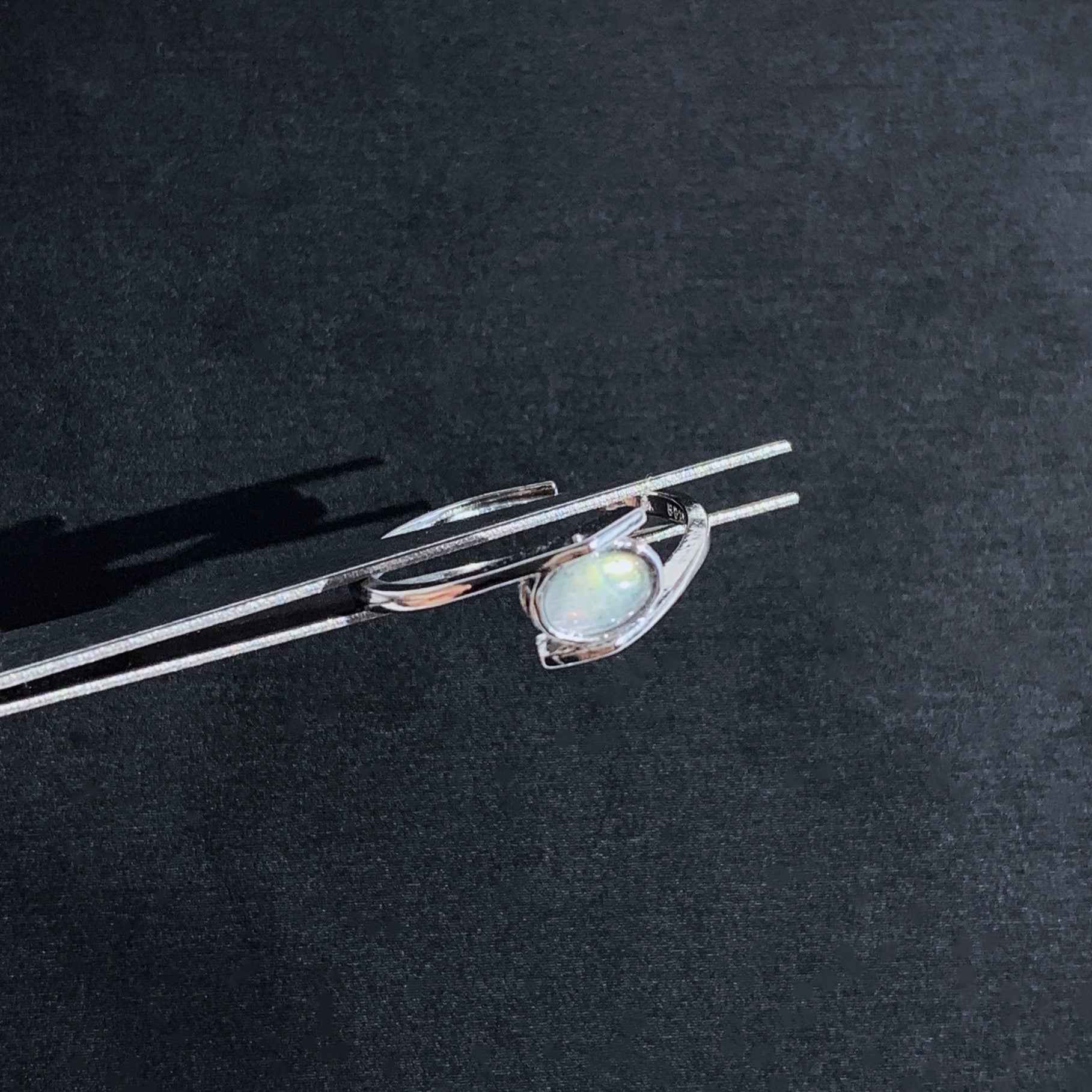 Blue & Yellow Labradorite Adjustable Silver Ring