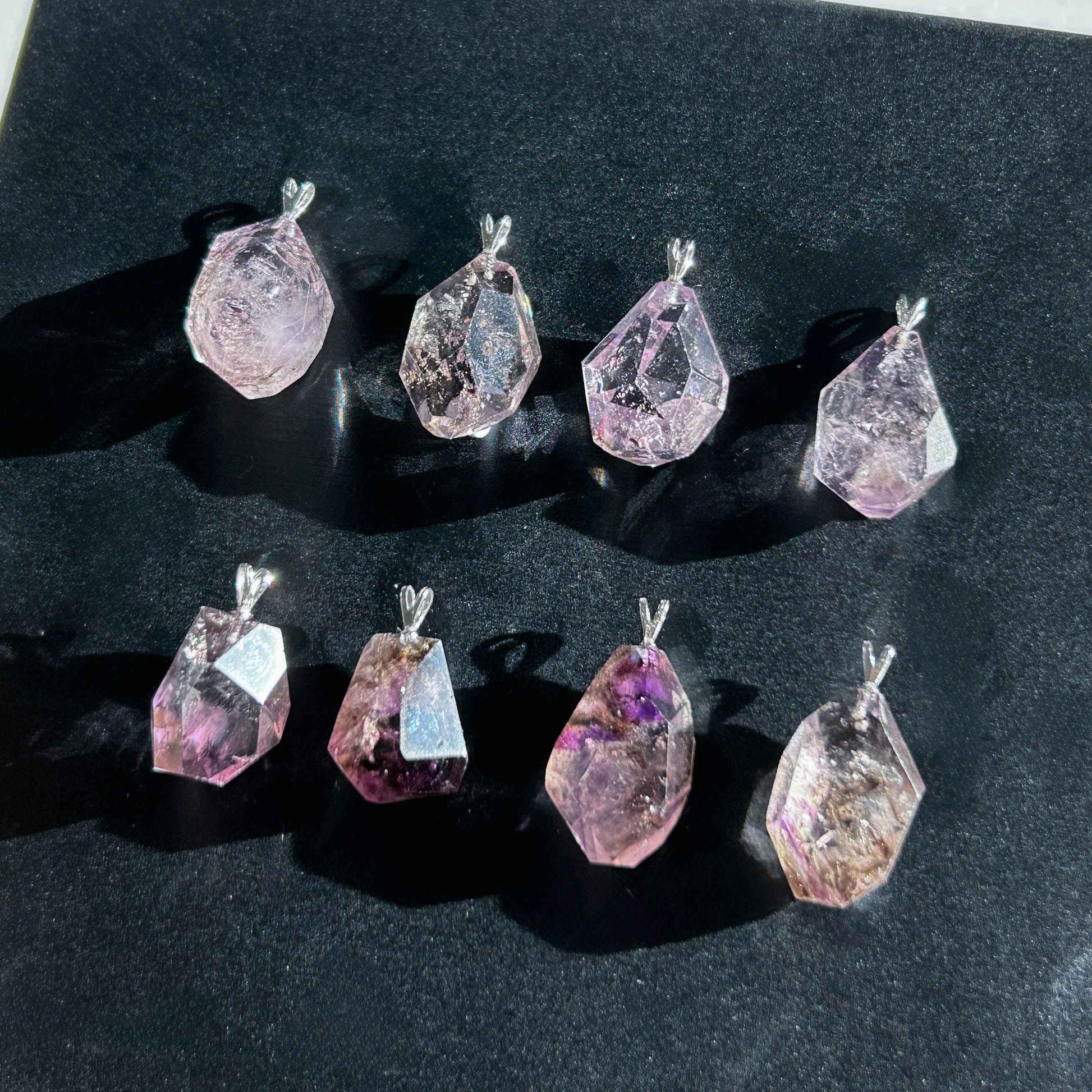 High Quality Faceted Super7 925 Silver Pendant (chain included)