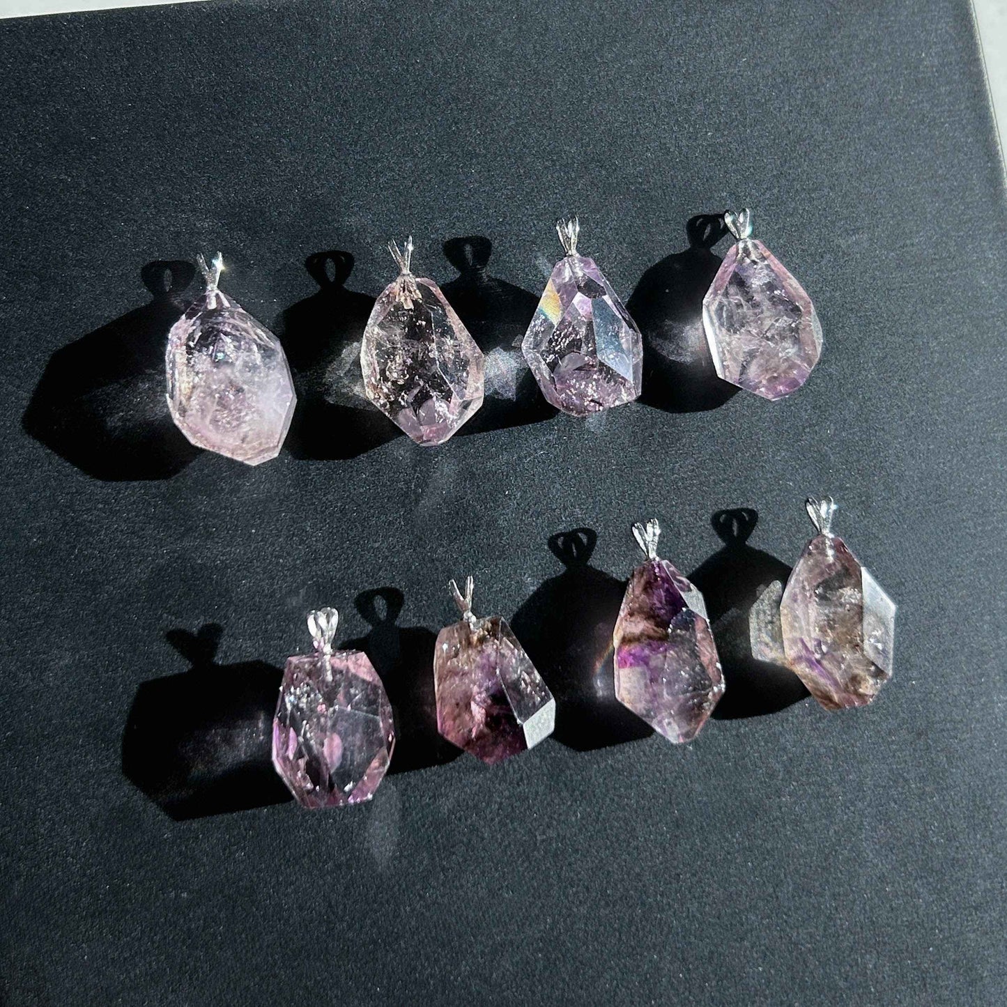 High Quality Faceted Super7 925 Silver Pendant (chain included)