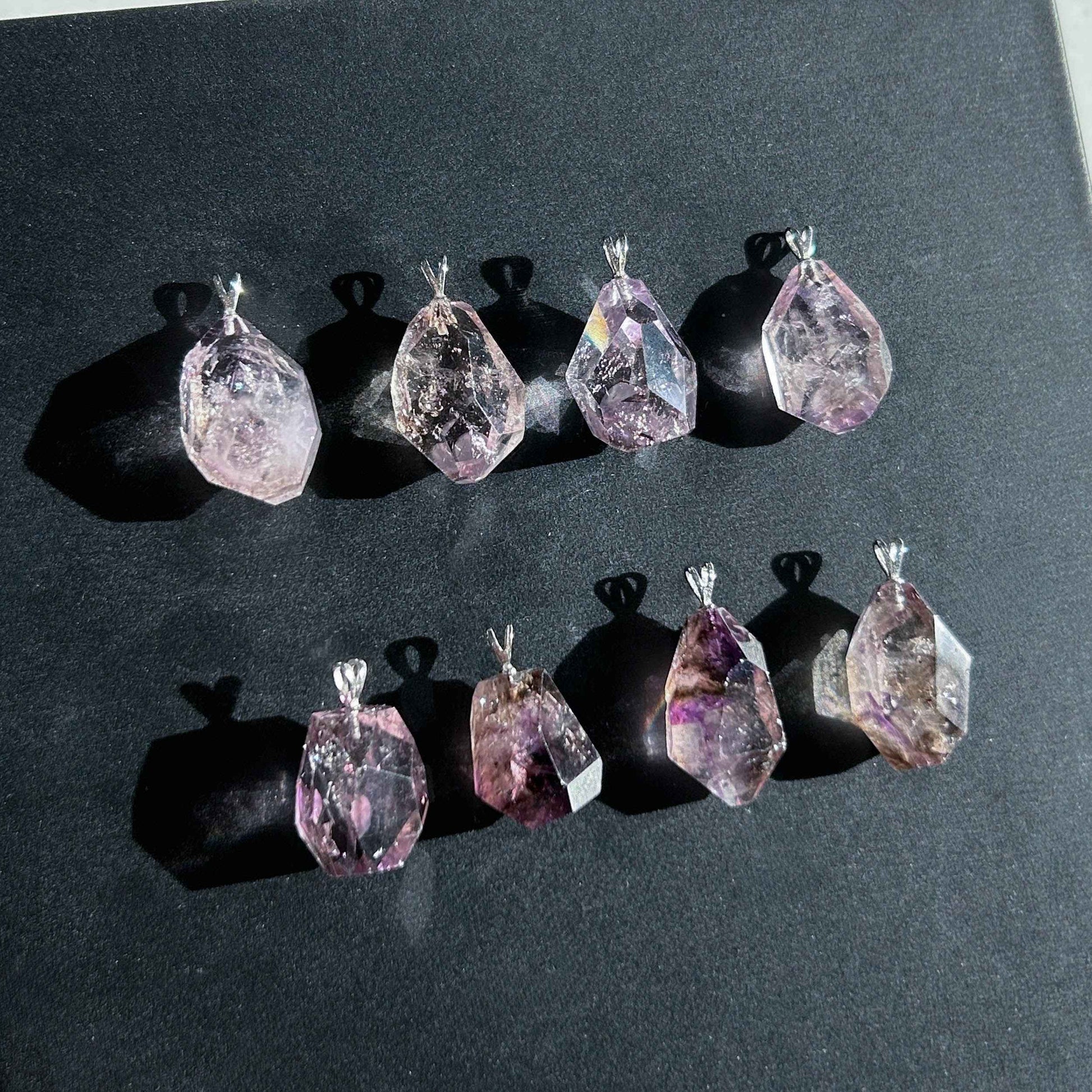 High Quality Faceted Super7 925 Silver Pendant (chain included)