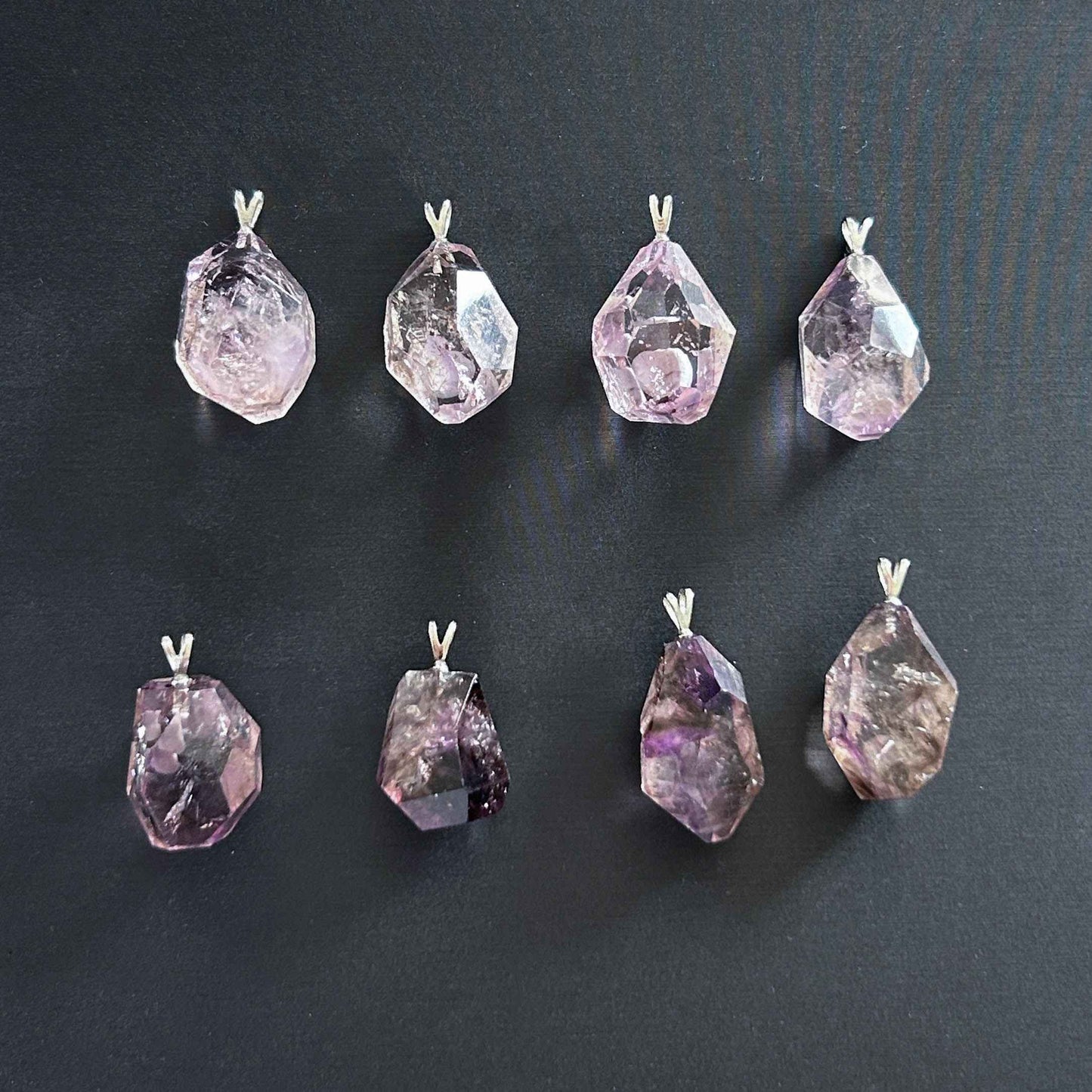 High Quality Faceted Super7 925 Silver Pendant (chain included)