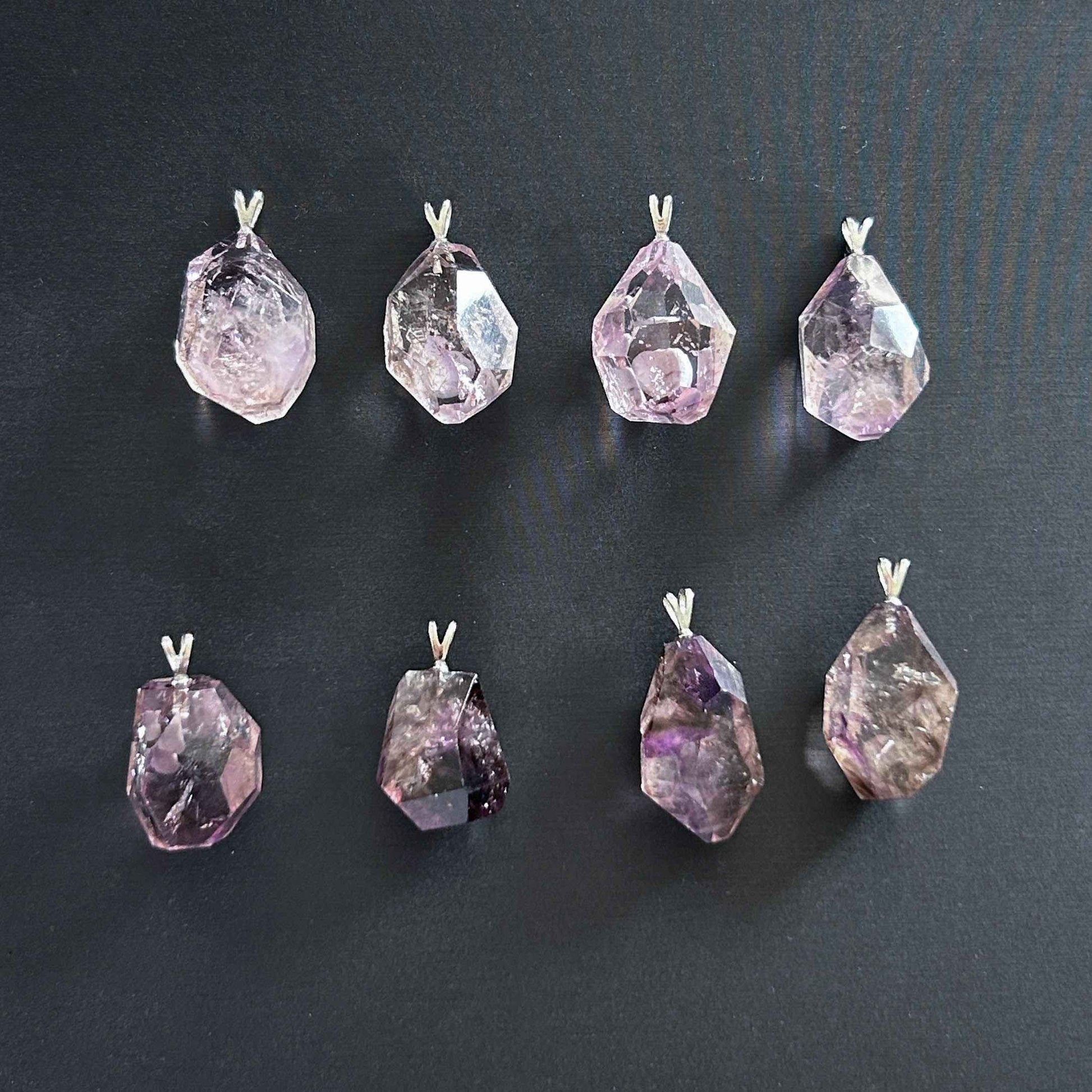 High Quality Faceted Super7 925 Silver Pendant (chain included)
