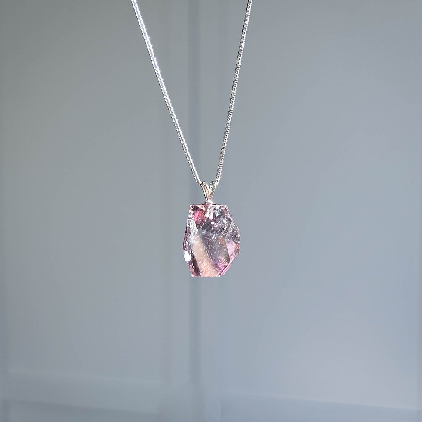 High Quality Faceted Super7 925 Silver Pendant (chain included)